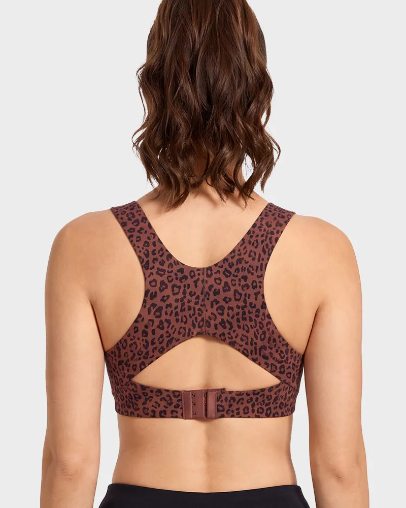 Cross Back Front Closure Wireless Posture Support Bra