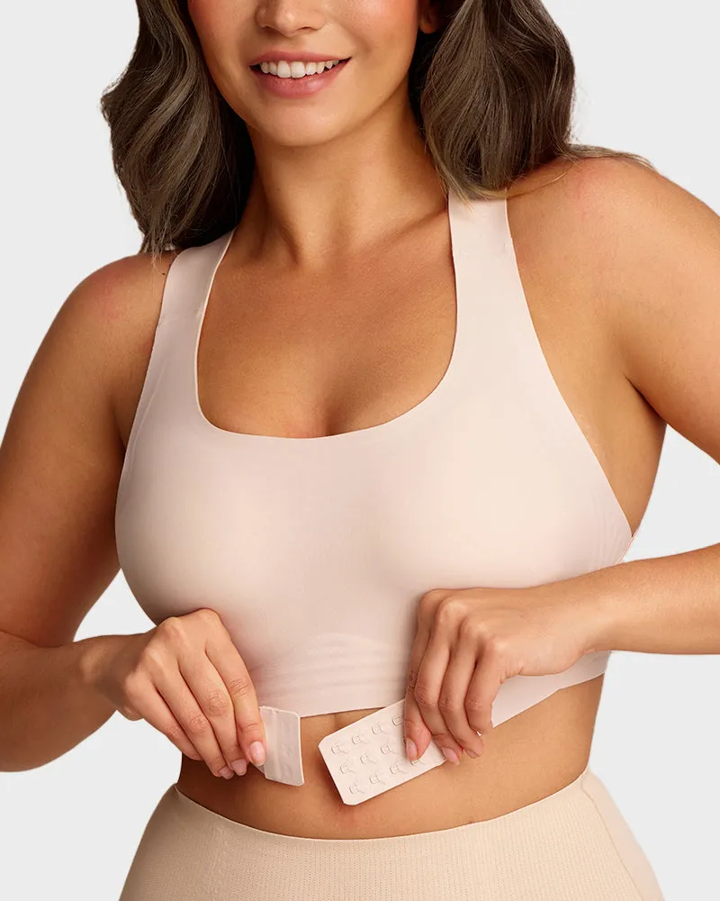 Cross Back Front Closure Wireless Posture Support Bra