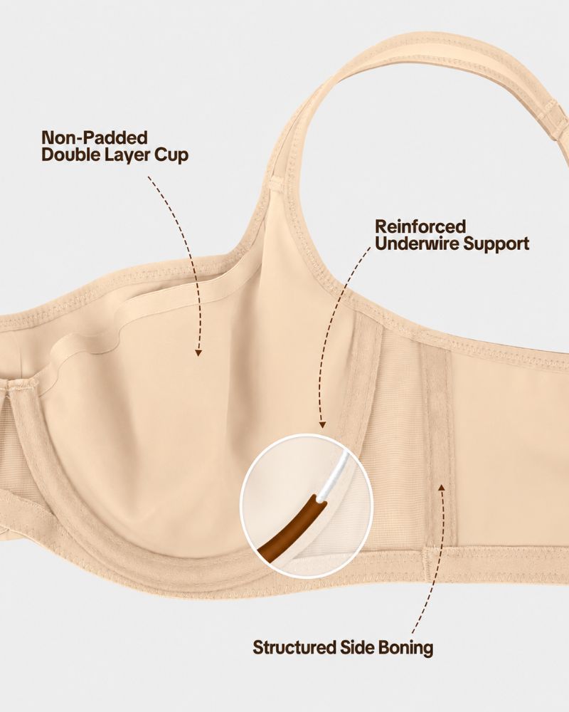 Last day 50% off -Cooling Plus Size Balconette Underwire Bra