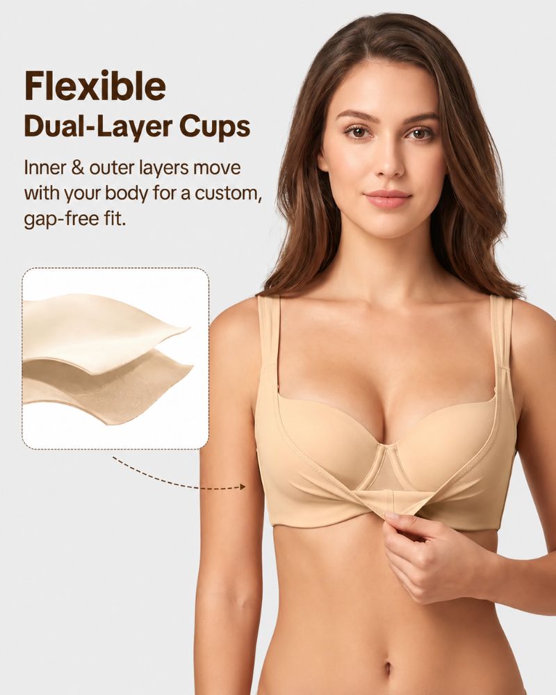 Last day 50% off -Cooling Plus Size Balconette Underwire Bra