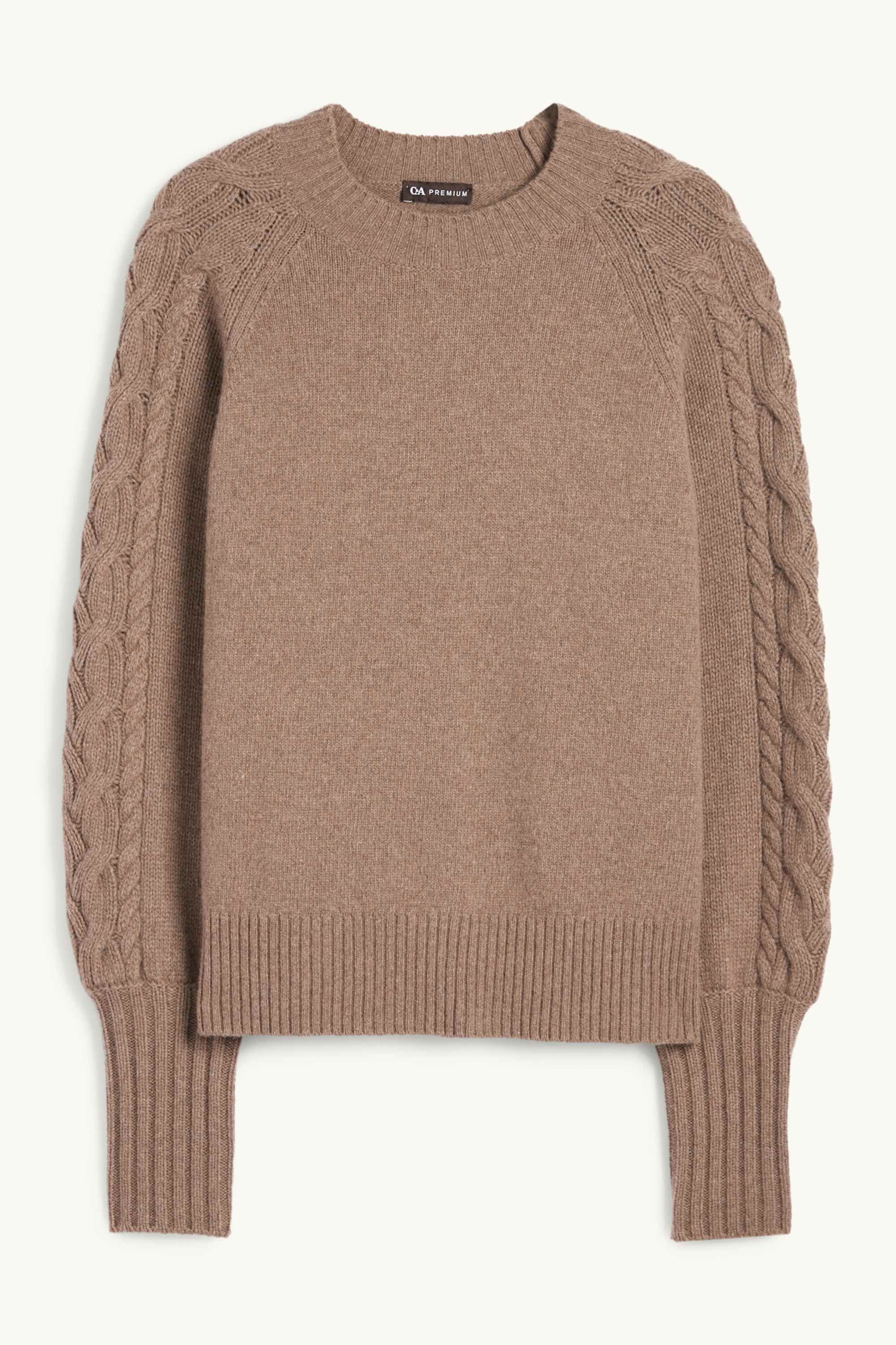 Cashmere jumper light brown