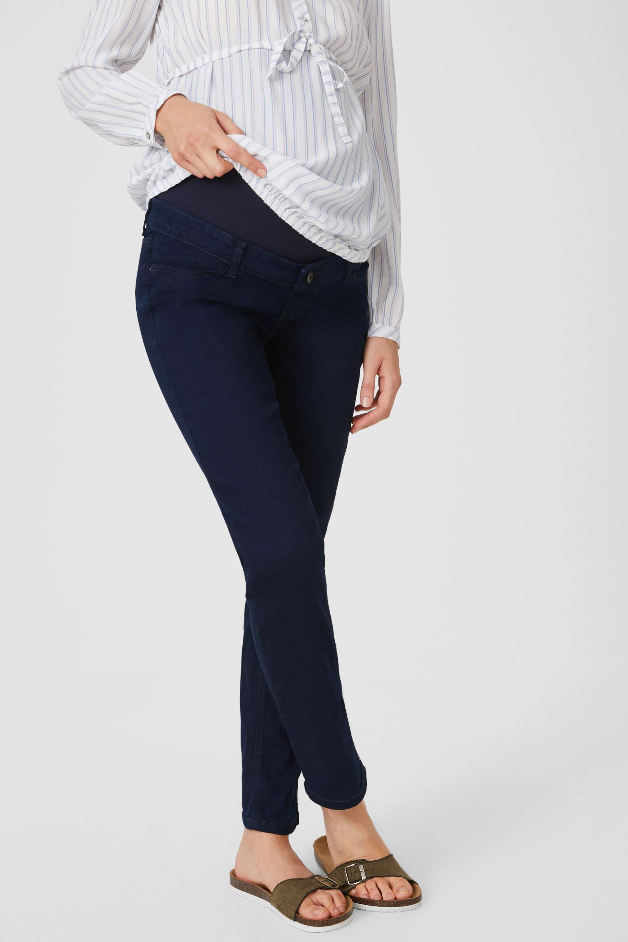 Maternity jeans- straight jeans dark blue