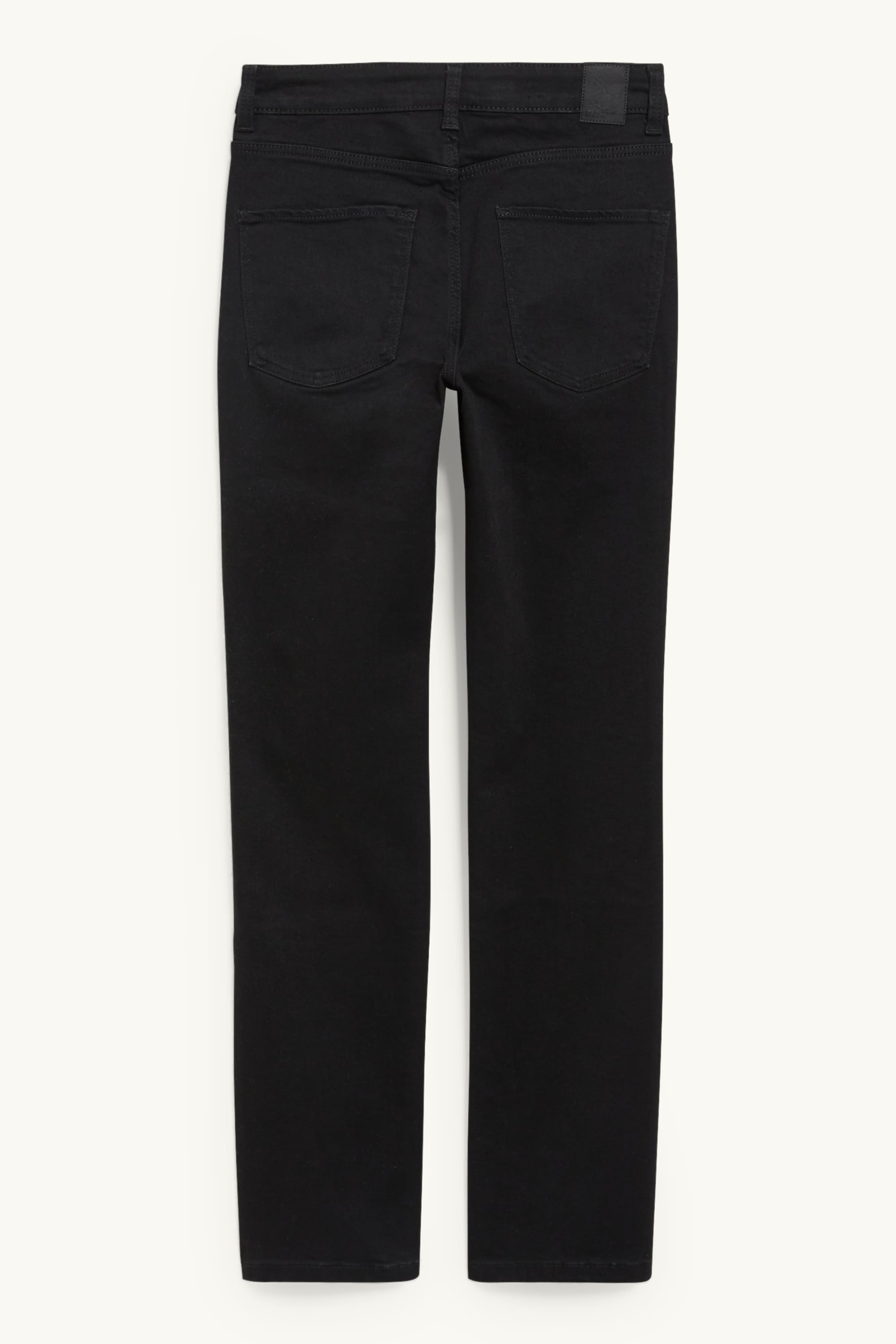Straight jeans - mid-rise waist - LYCRA® black