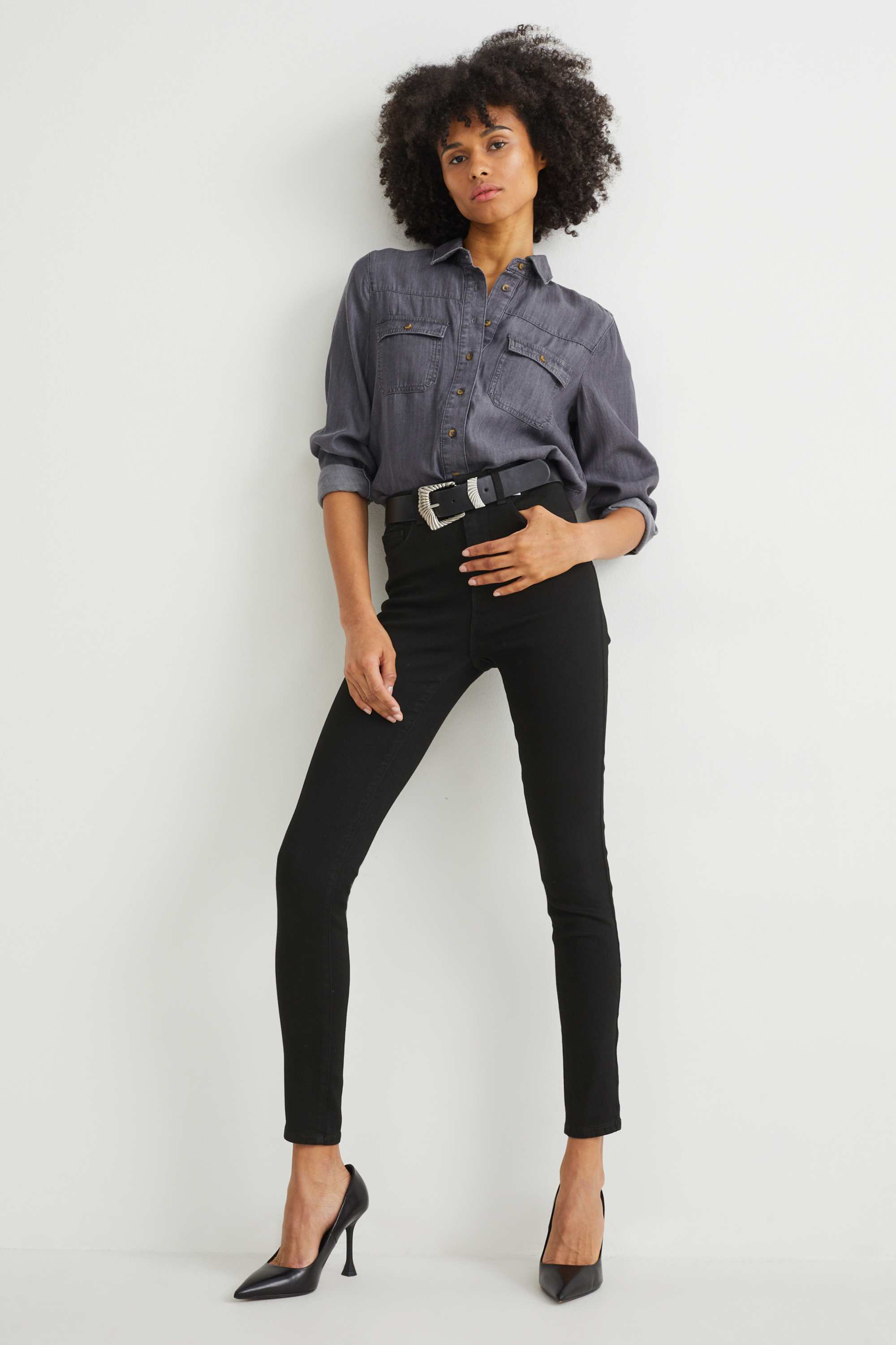Jegging jeans - high waist black