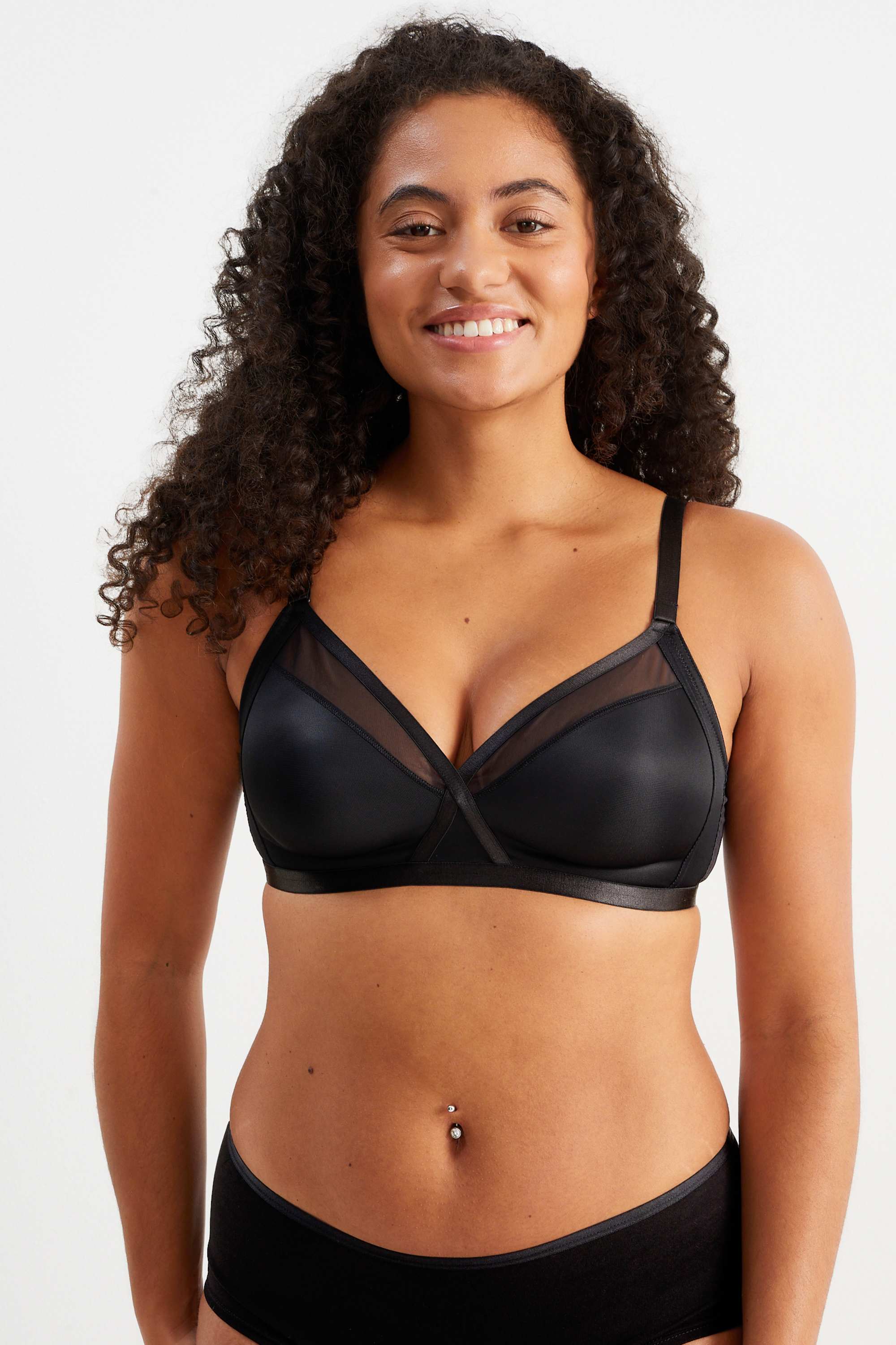 Non-wired bra - non-padded black