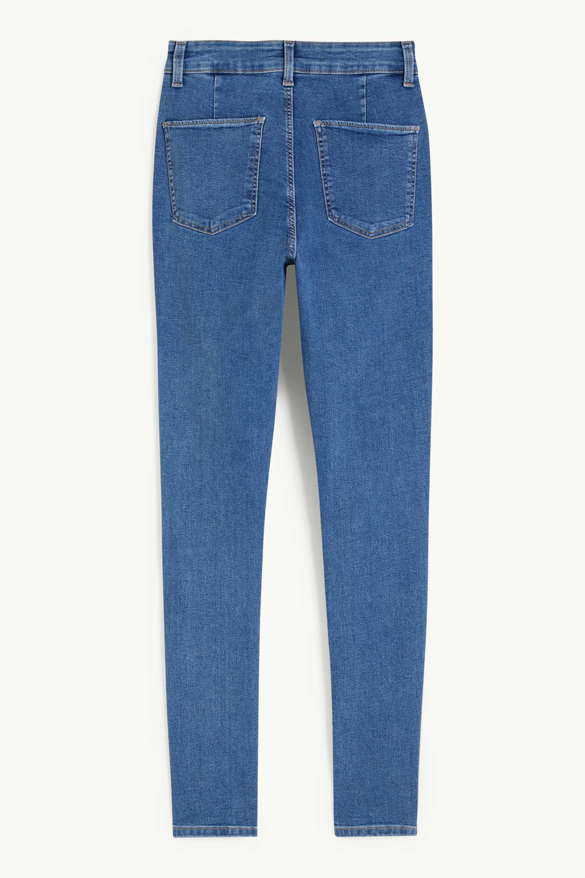 Jegging jeans - high waist blue denim