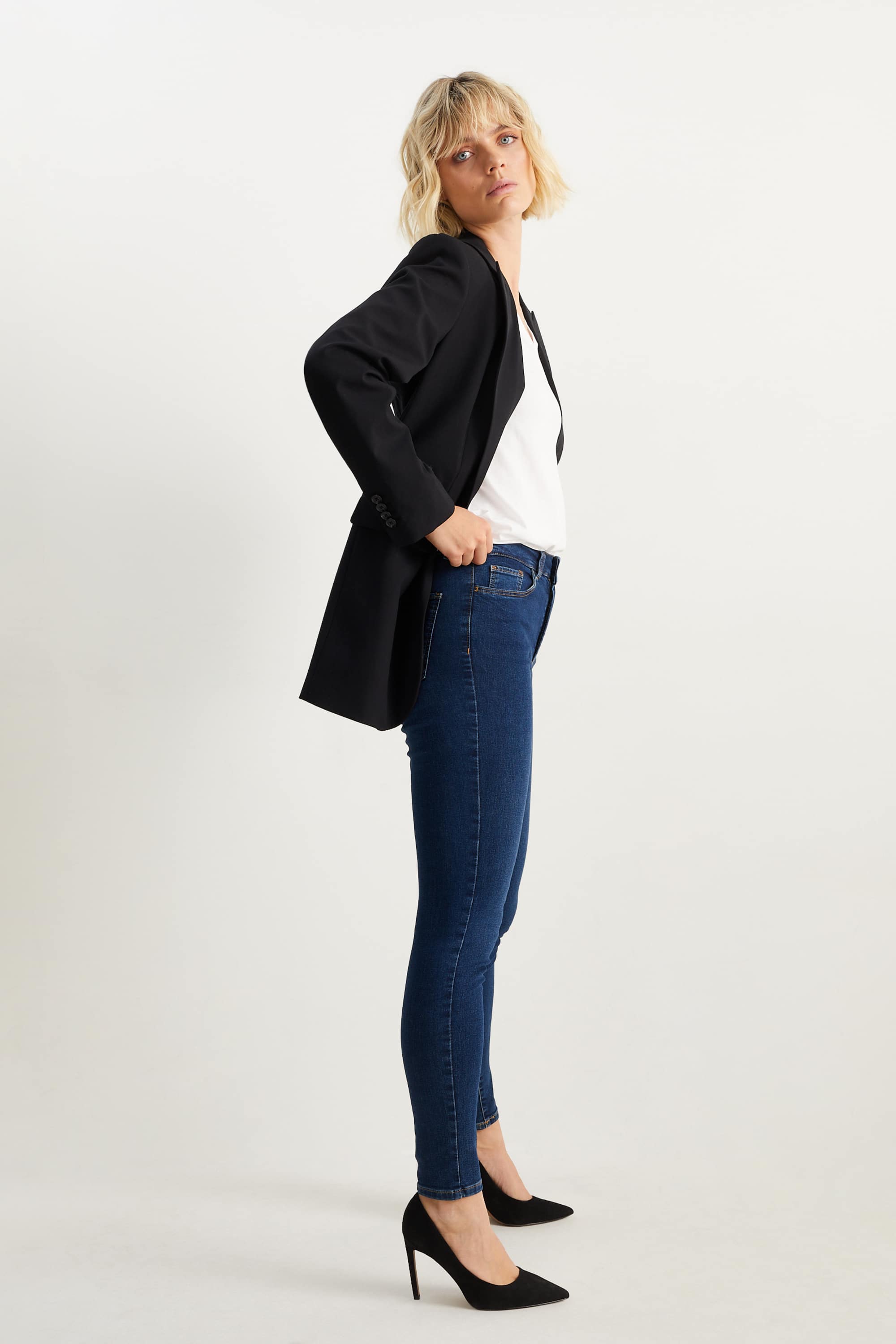 Multipack of 2 - jegging jeans - high waist blue denim