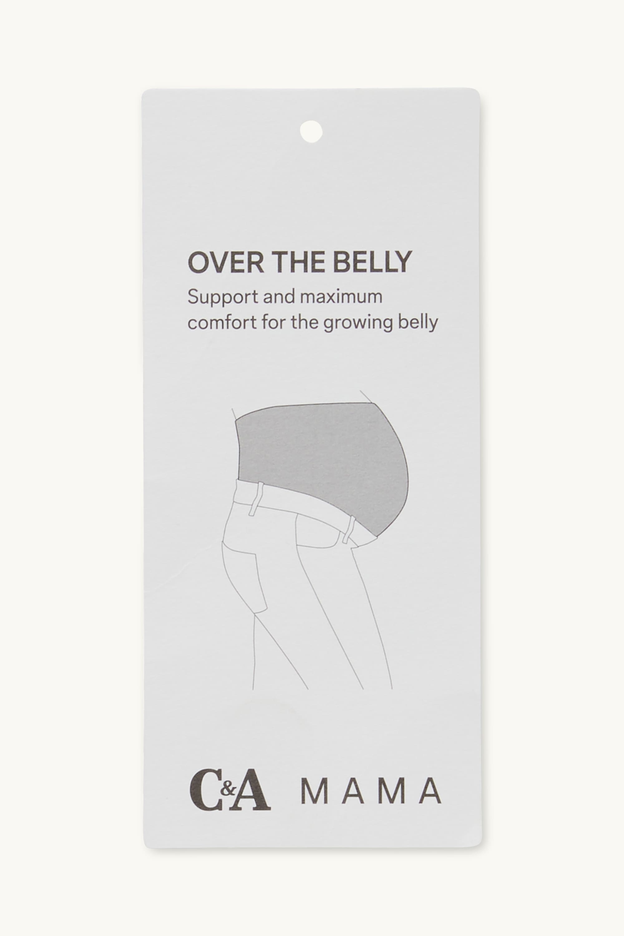 Maternity chinos with belt - slim fit dark blue
