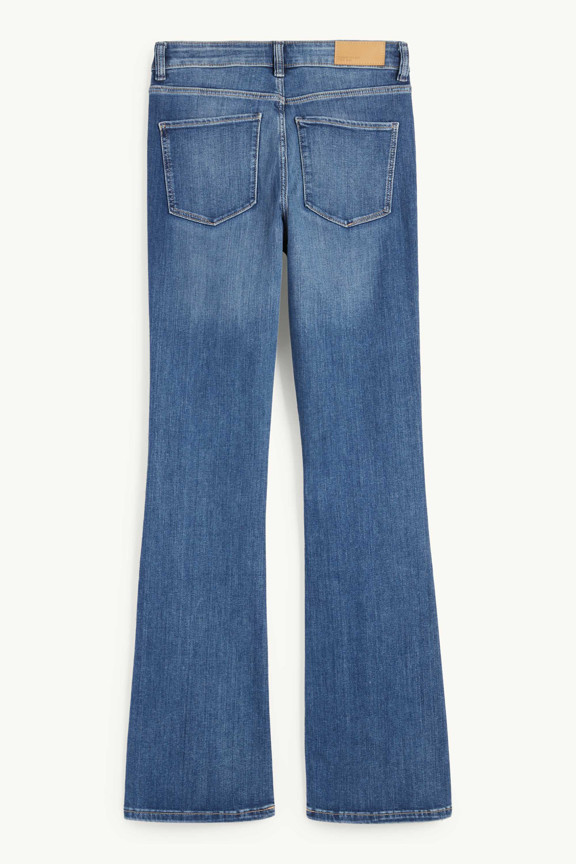 Bootcut jeans - mid-rise waist - LYCRA® blue denim