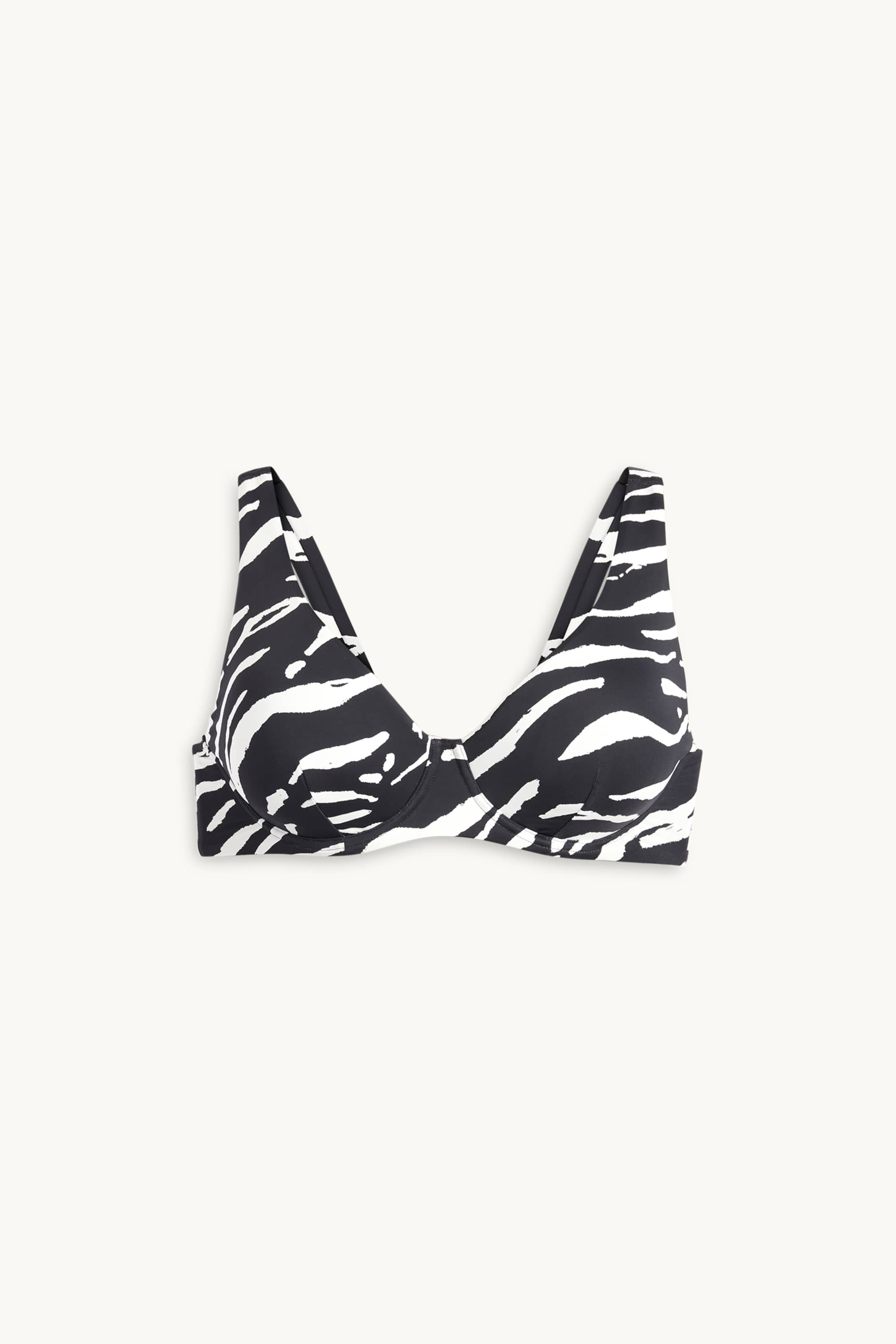 Underwire bikini top - padded - LYCRA® XTRA LIFE™ black / white