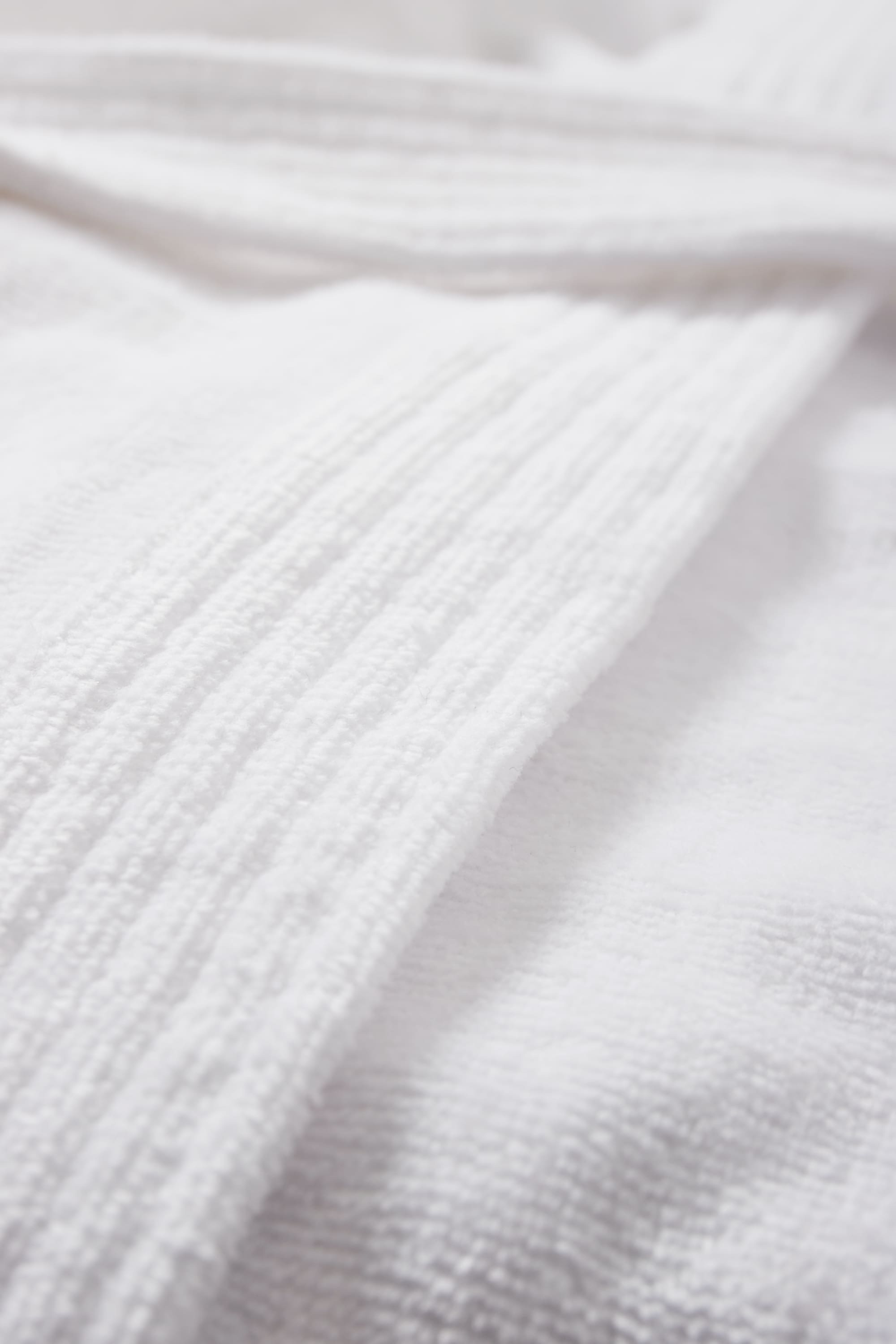 Terry cloth bathrobe with hood white