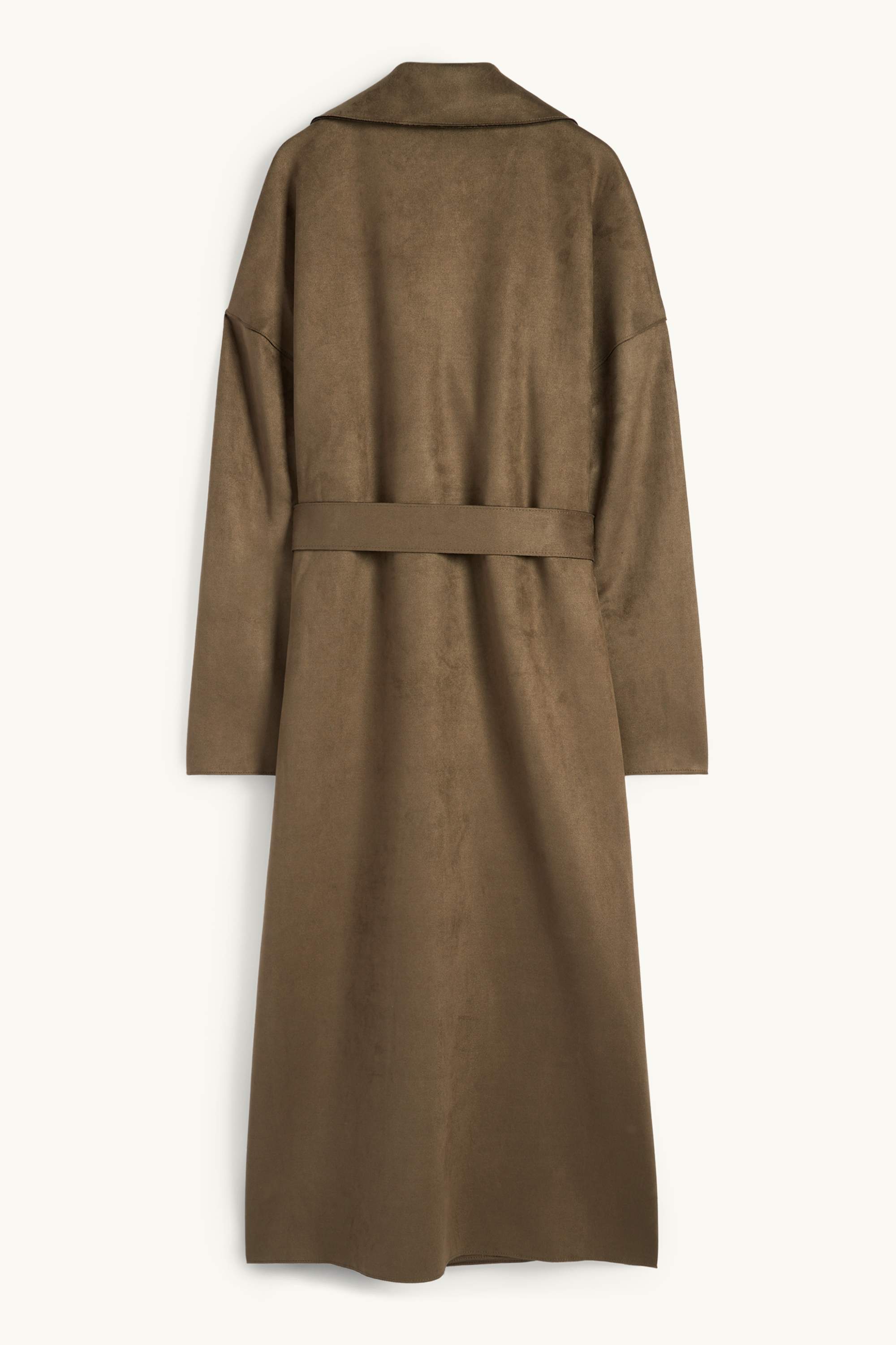 Trench coat - faux suede khaki
