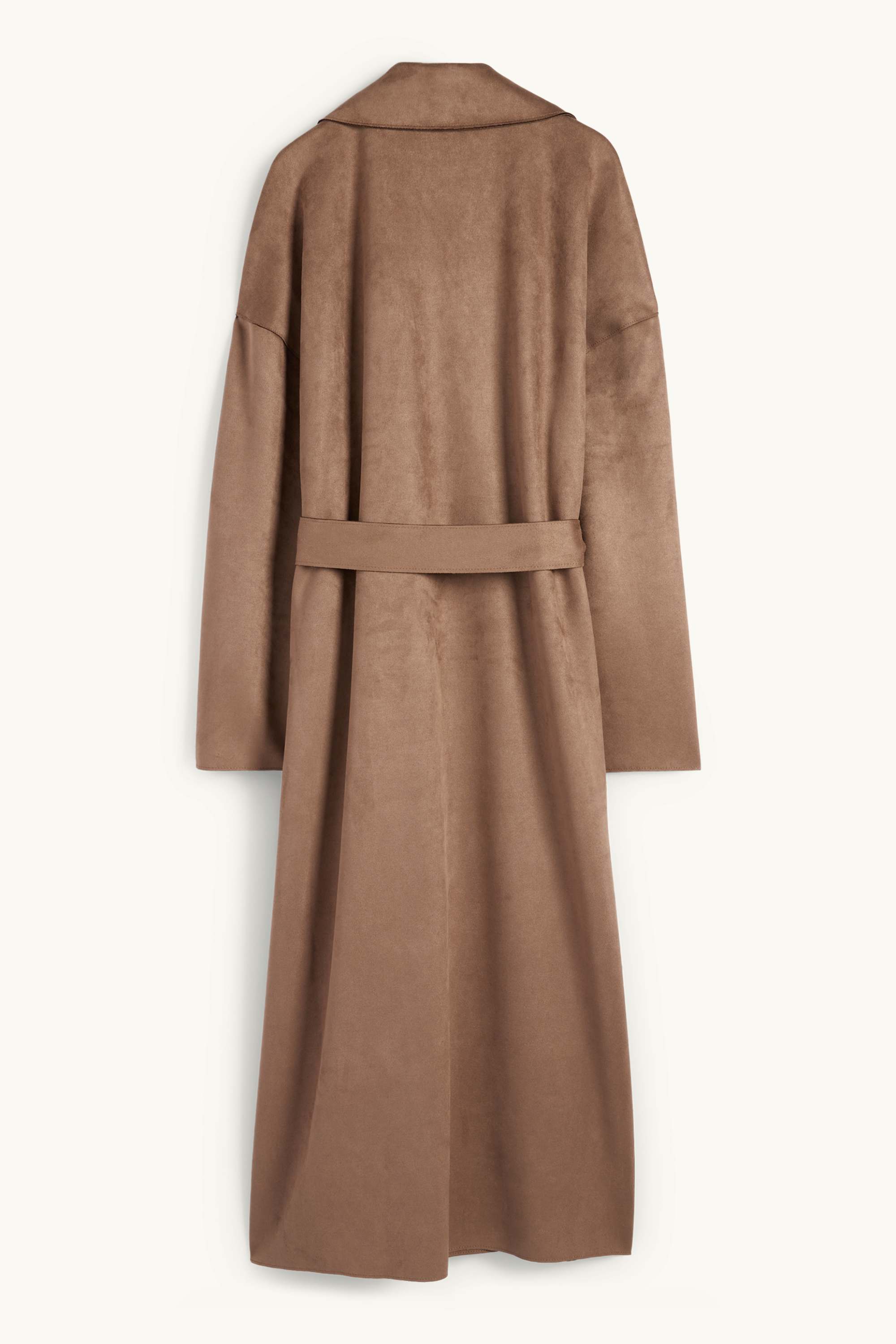 Trench coat - faux suede brown