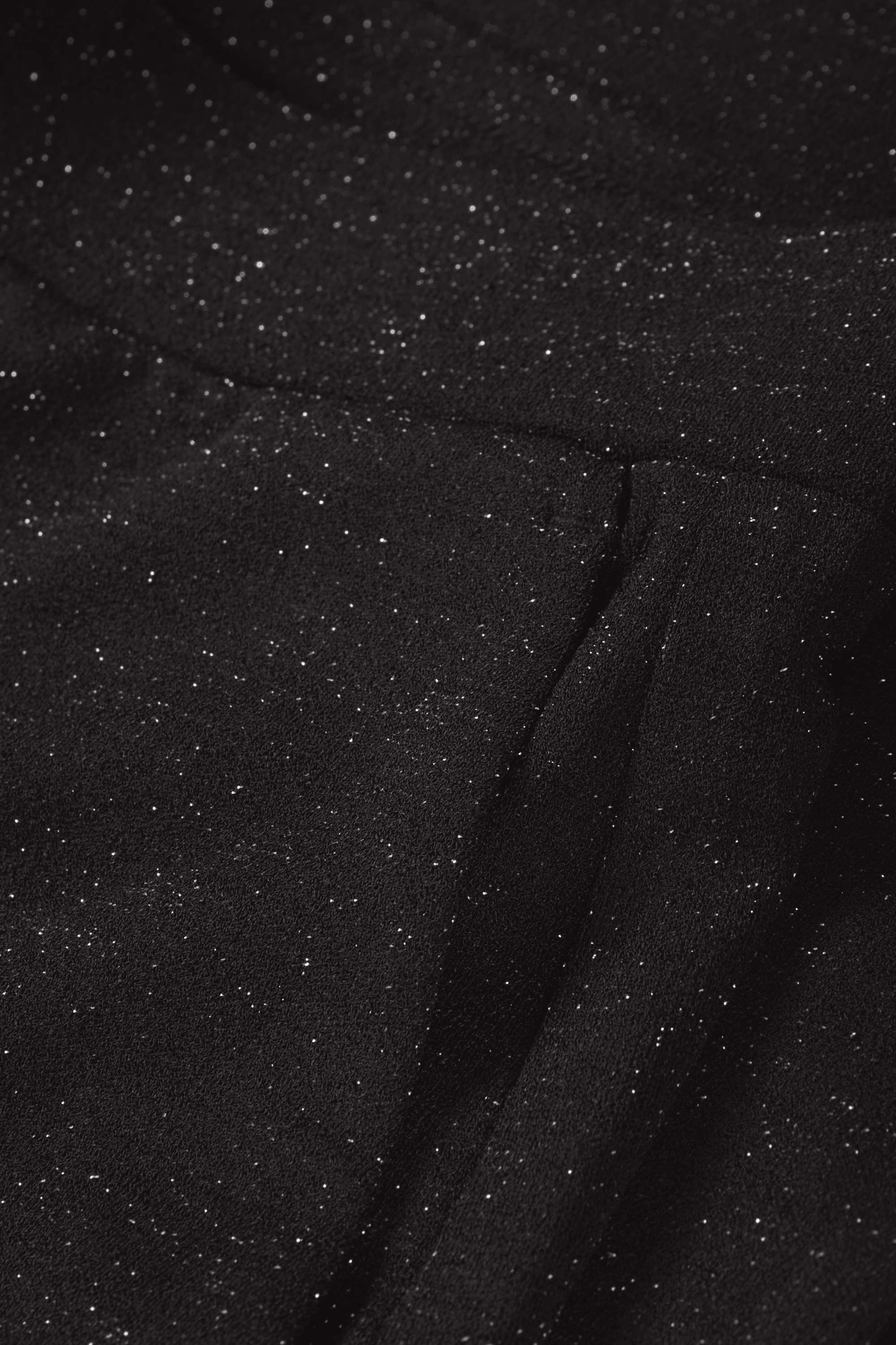 Jersey trousers - mid-rise waist - wide leg black