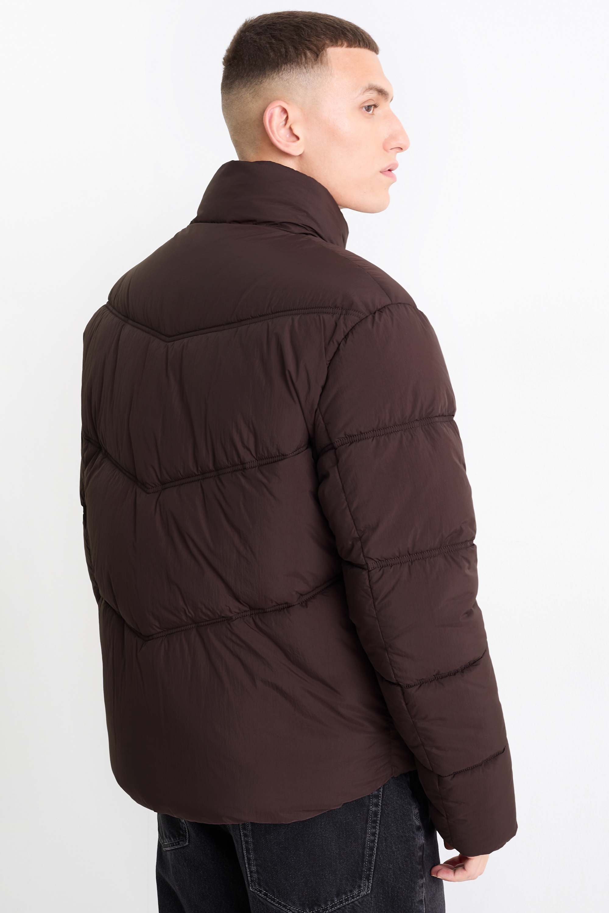 Quilted jacket dark brown