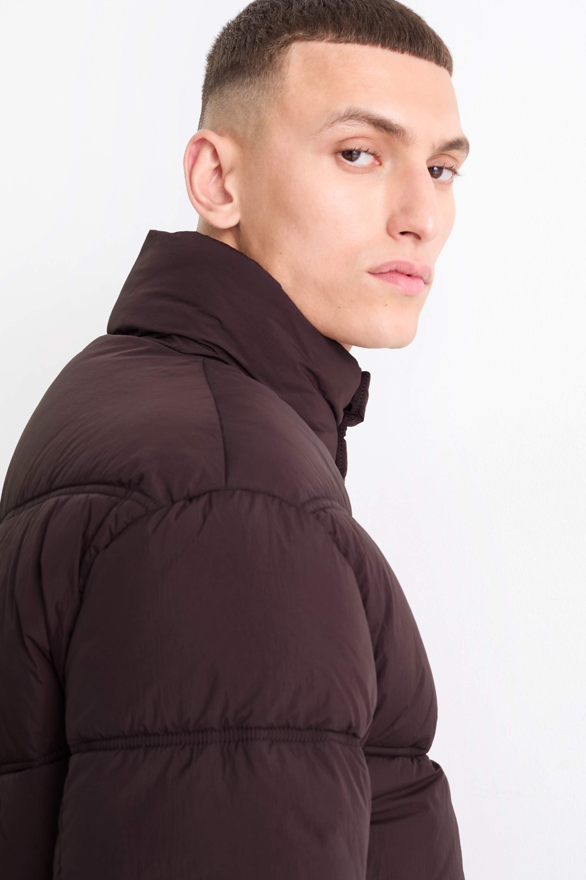 Quilted jacket dark brown