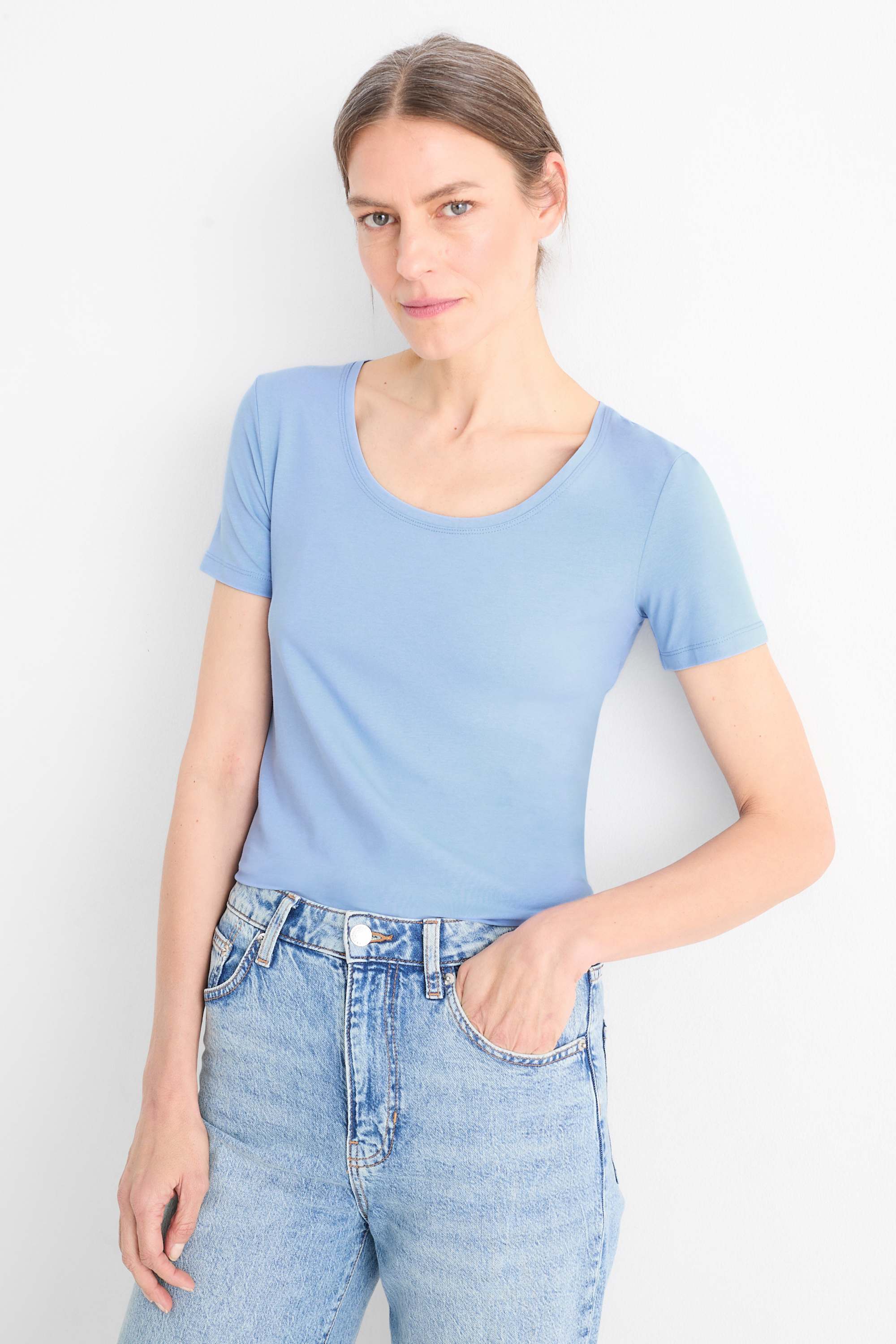 T-shirt - slim fit blue