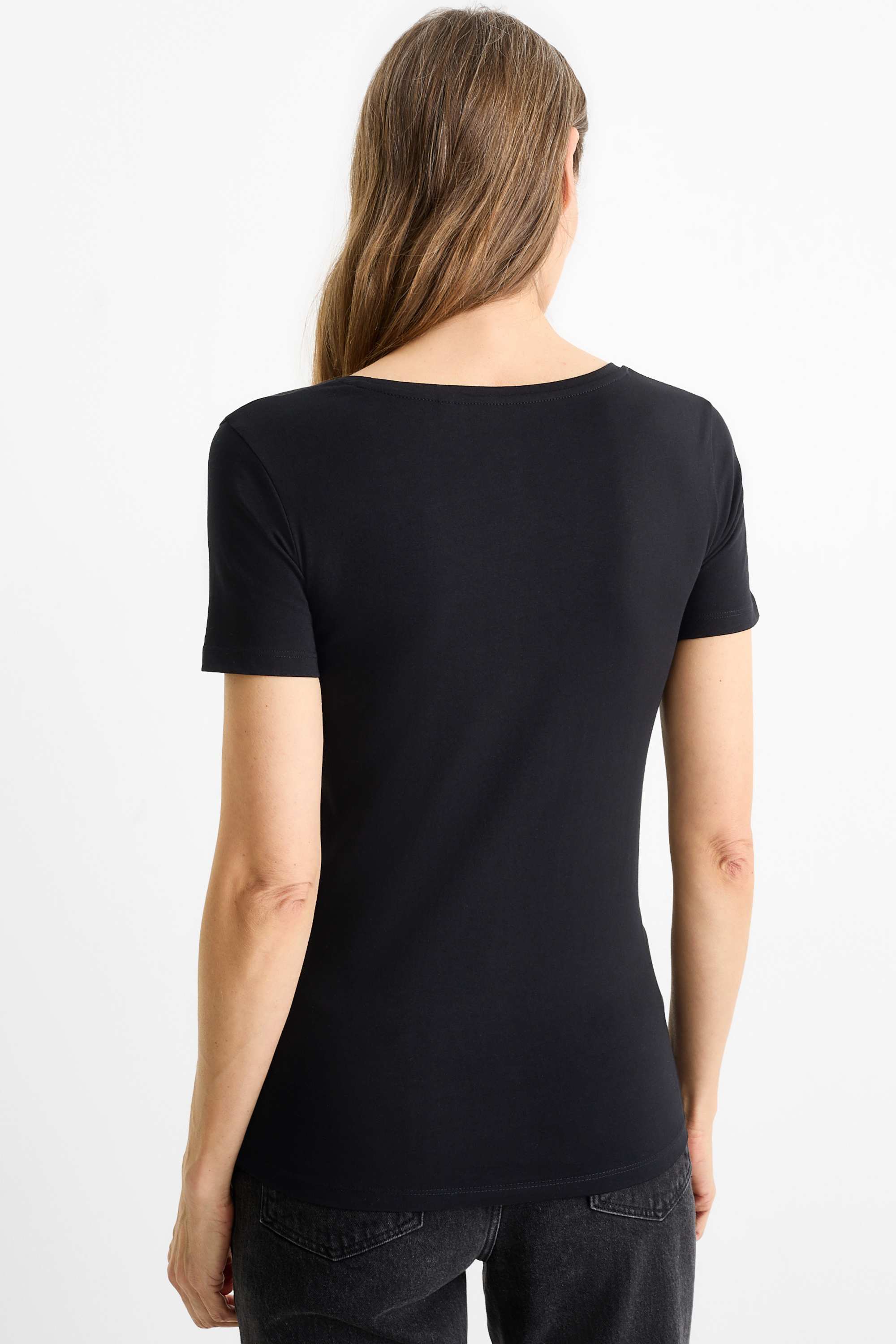 T-shirt - slim fit black