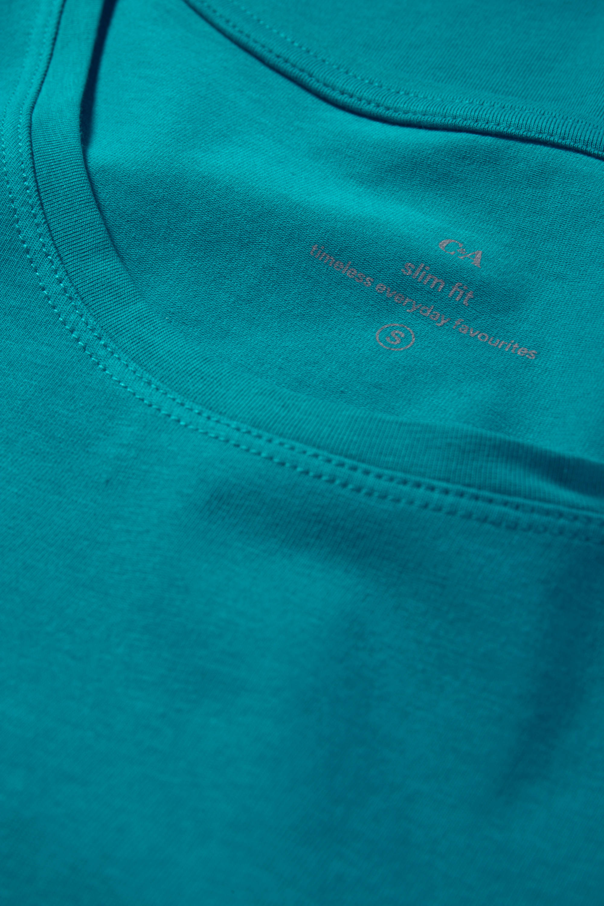 T-shirt - slim fit turquoise
