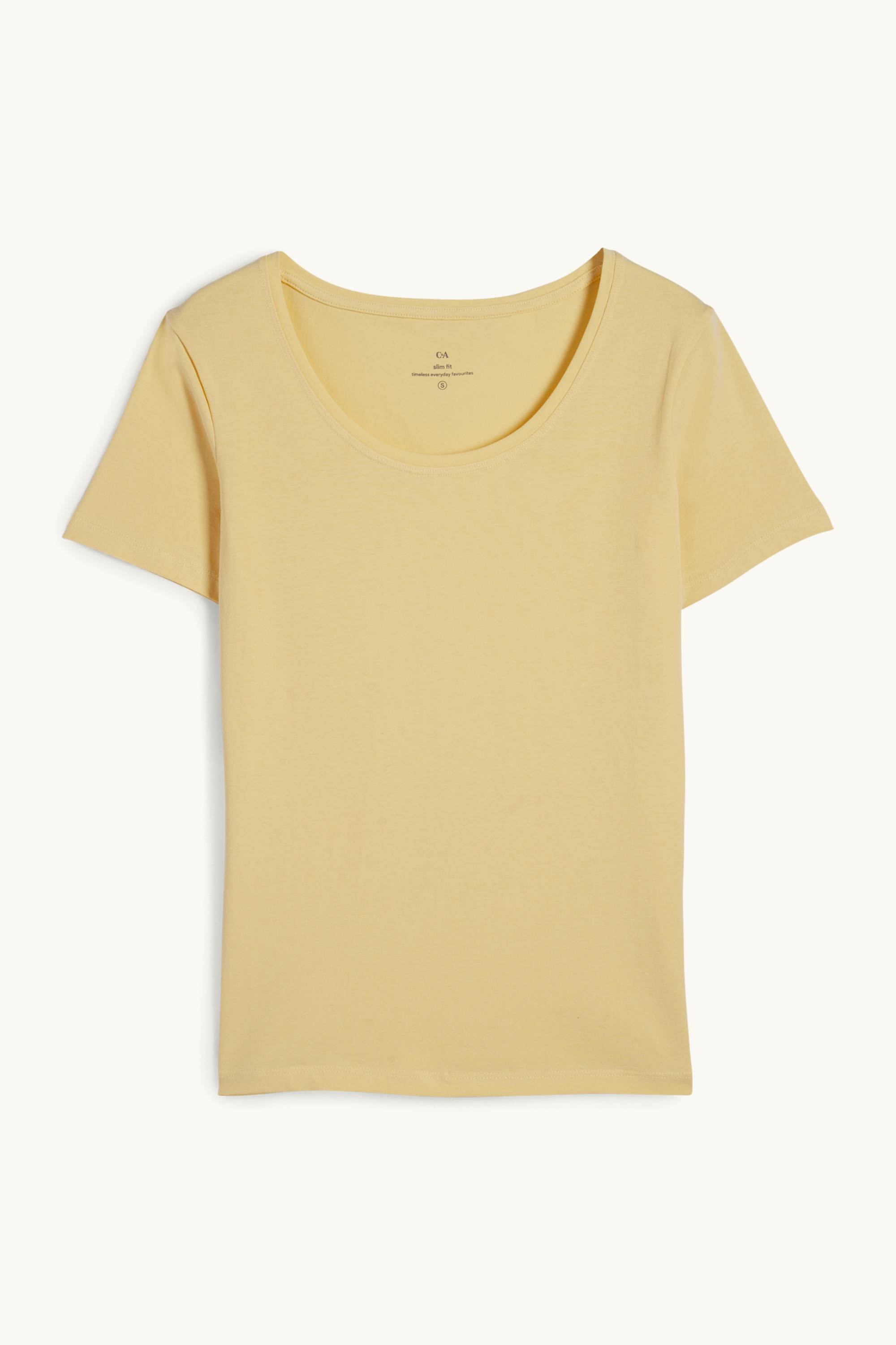 T-shirt - slim fit yellow