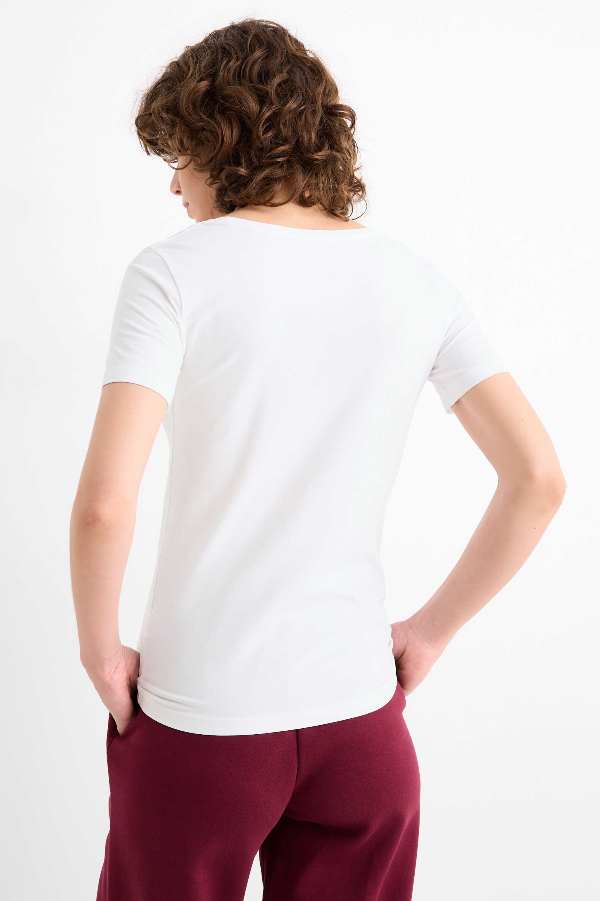 T-shirt - slim fit white