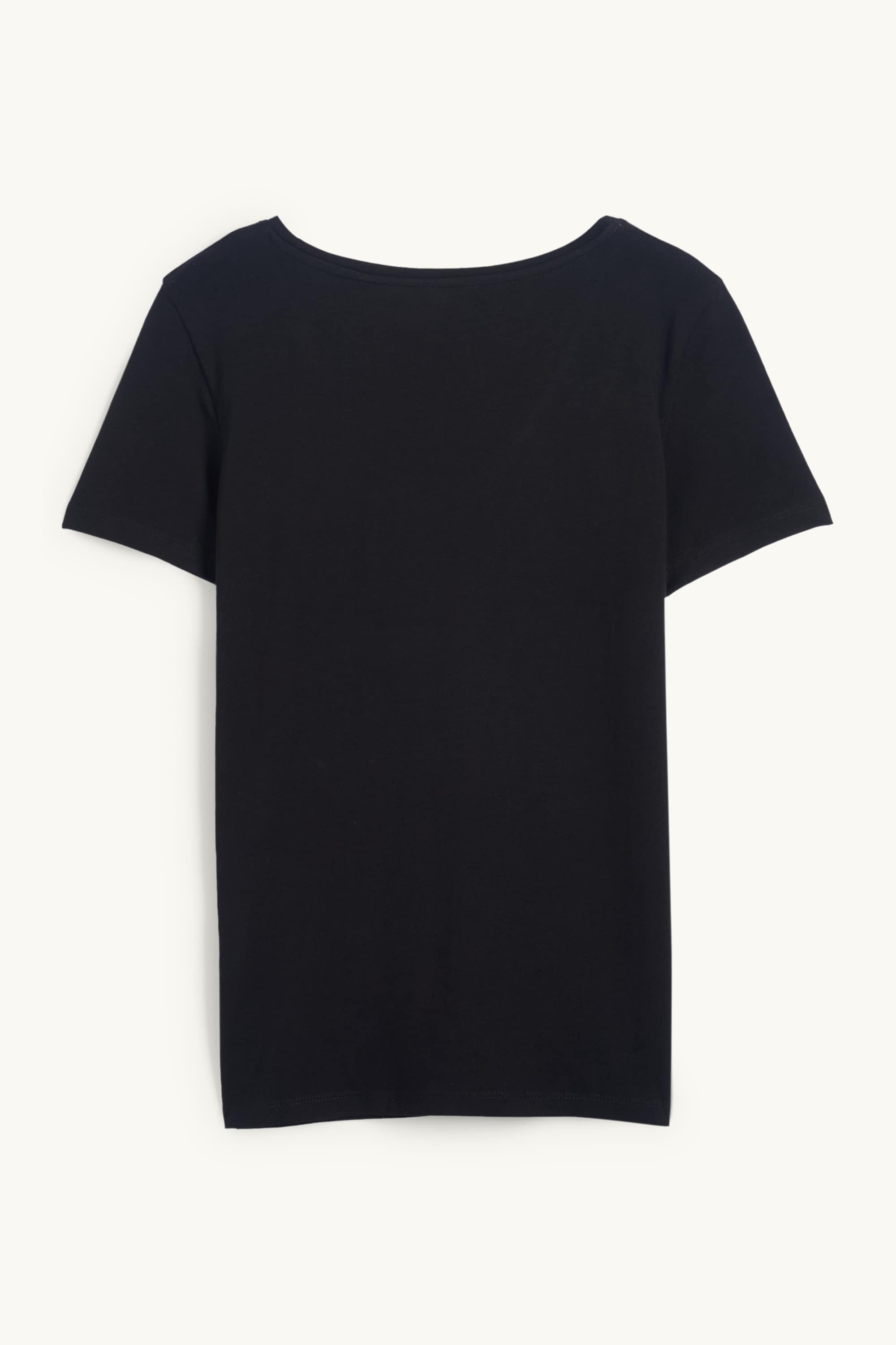 V-neck T-shirt - slim fit black