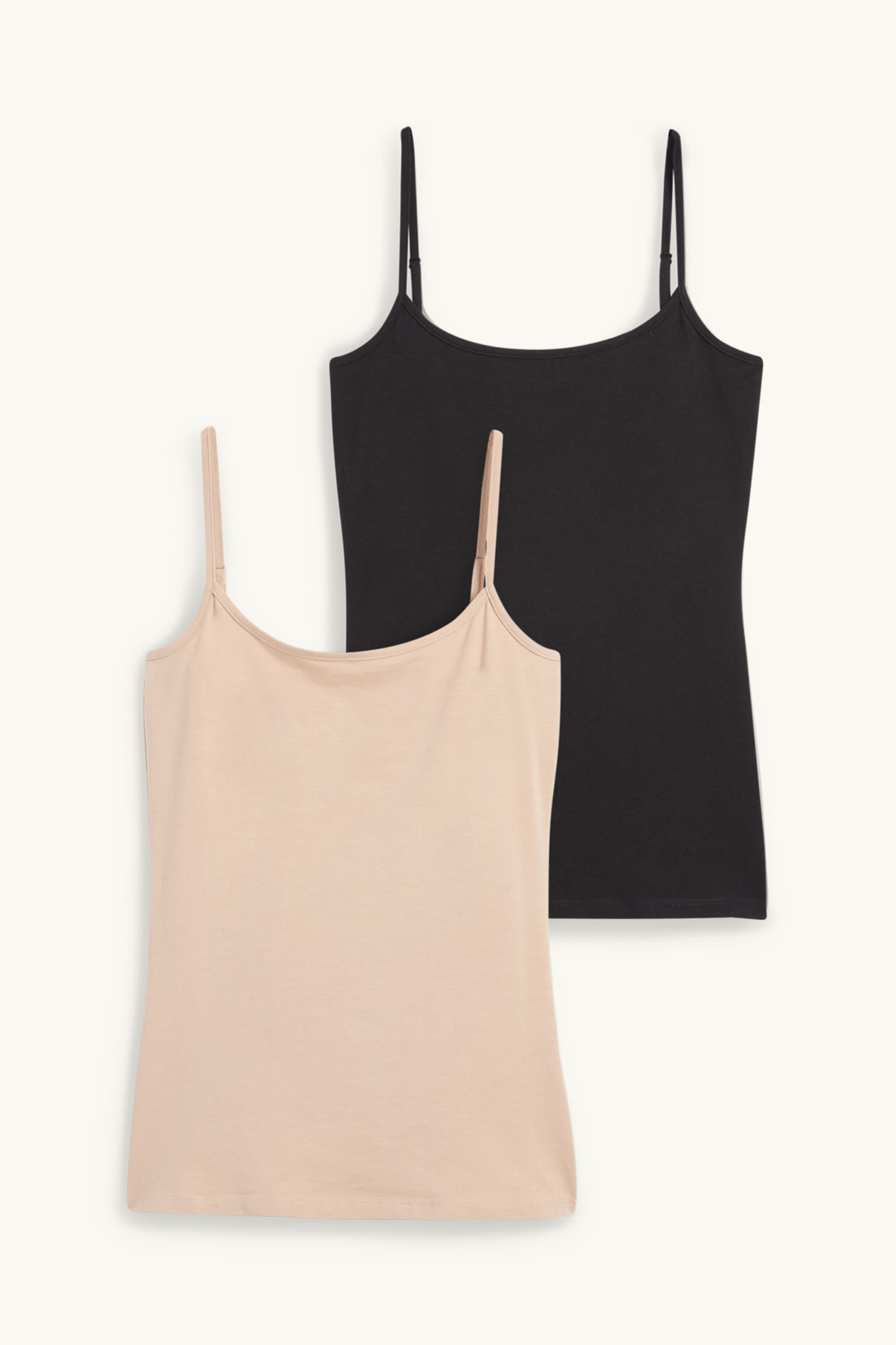 Multipack of 2 - top black / beige