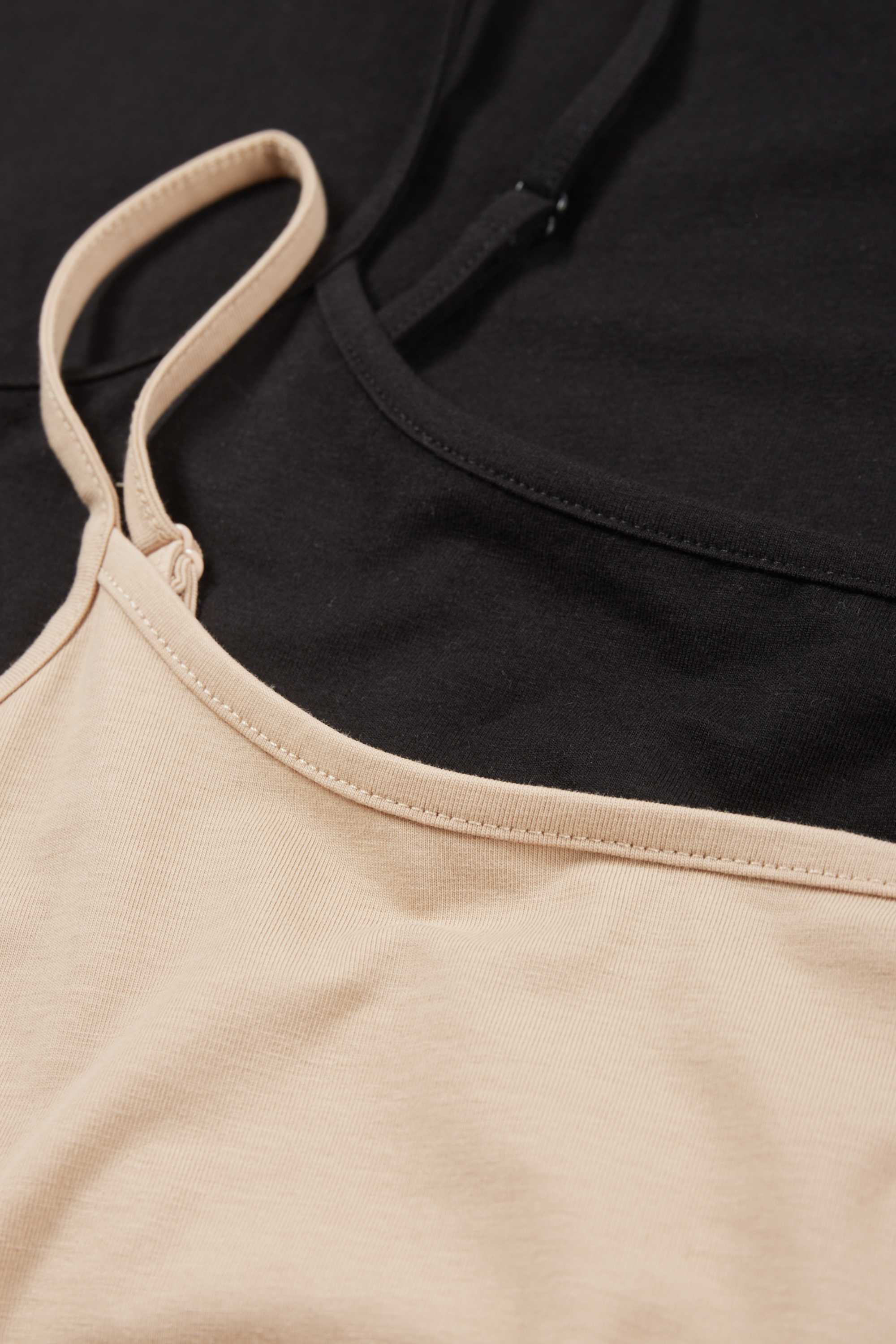 Multipack of 2 - top black / beige
