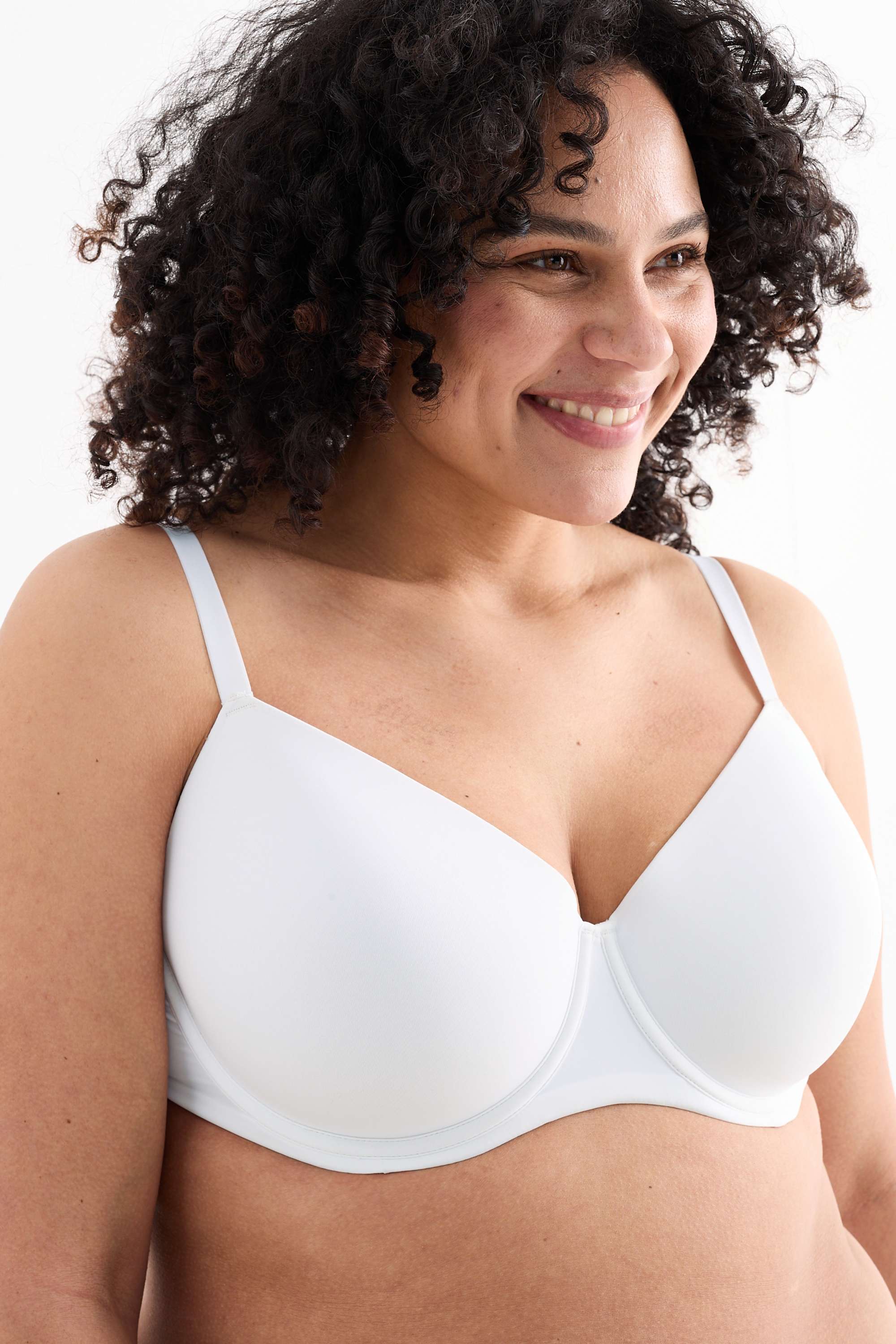 Underwire bra - DEMI - padded - LYCRA® white