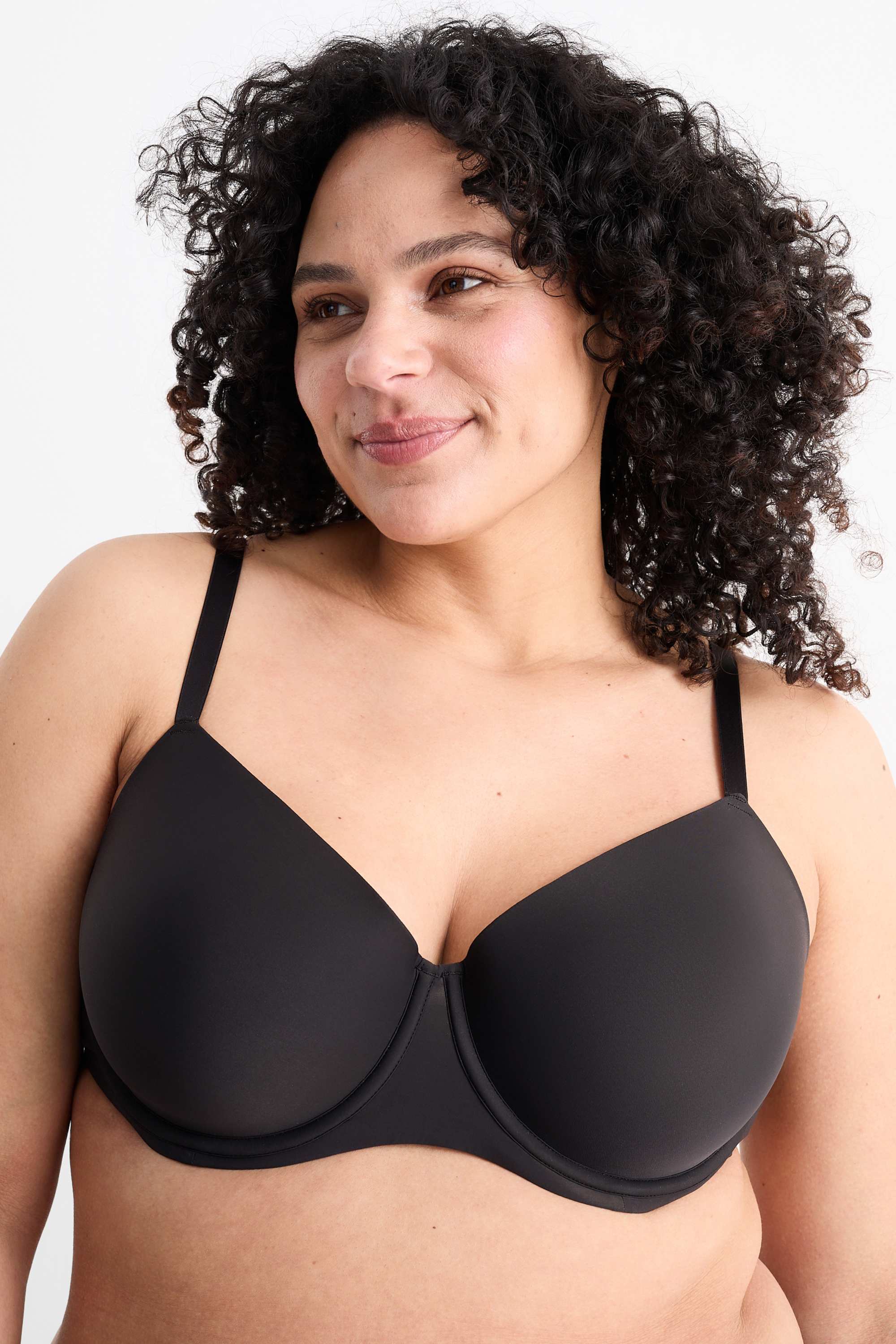 Underwire bra - DEMI - padded - LYCRA® black