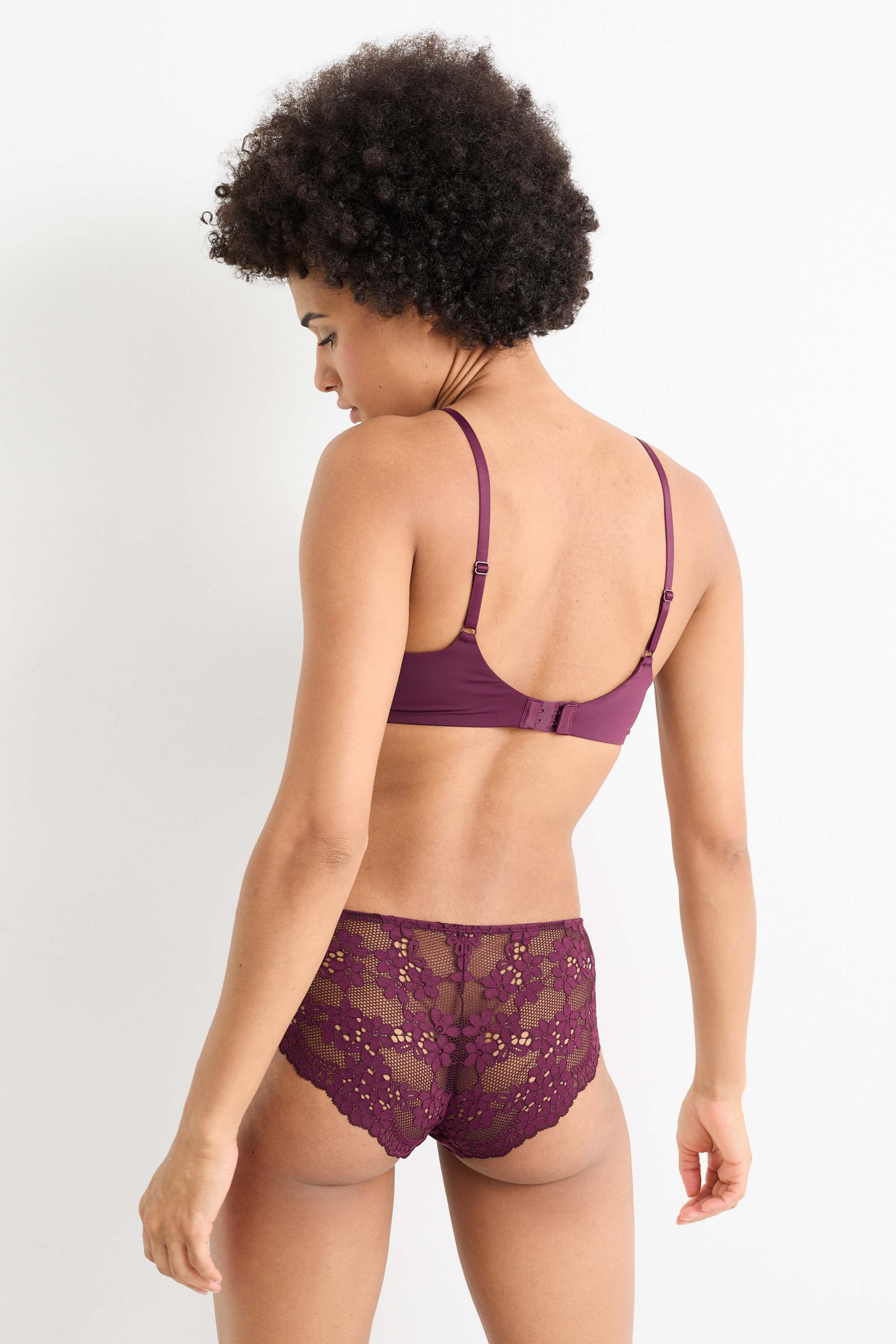 Underwire bra - FULL COVERAGE - LYCRA® purple