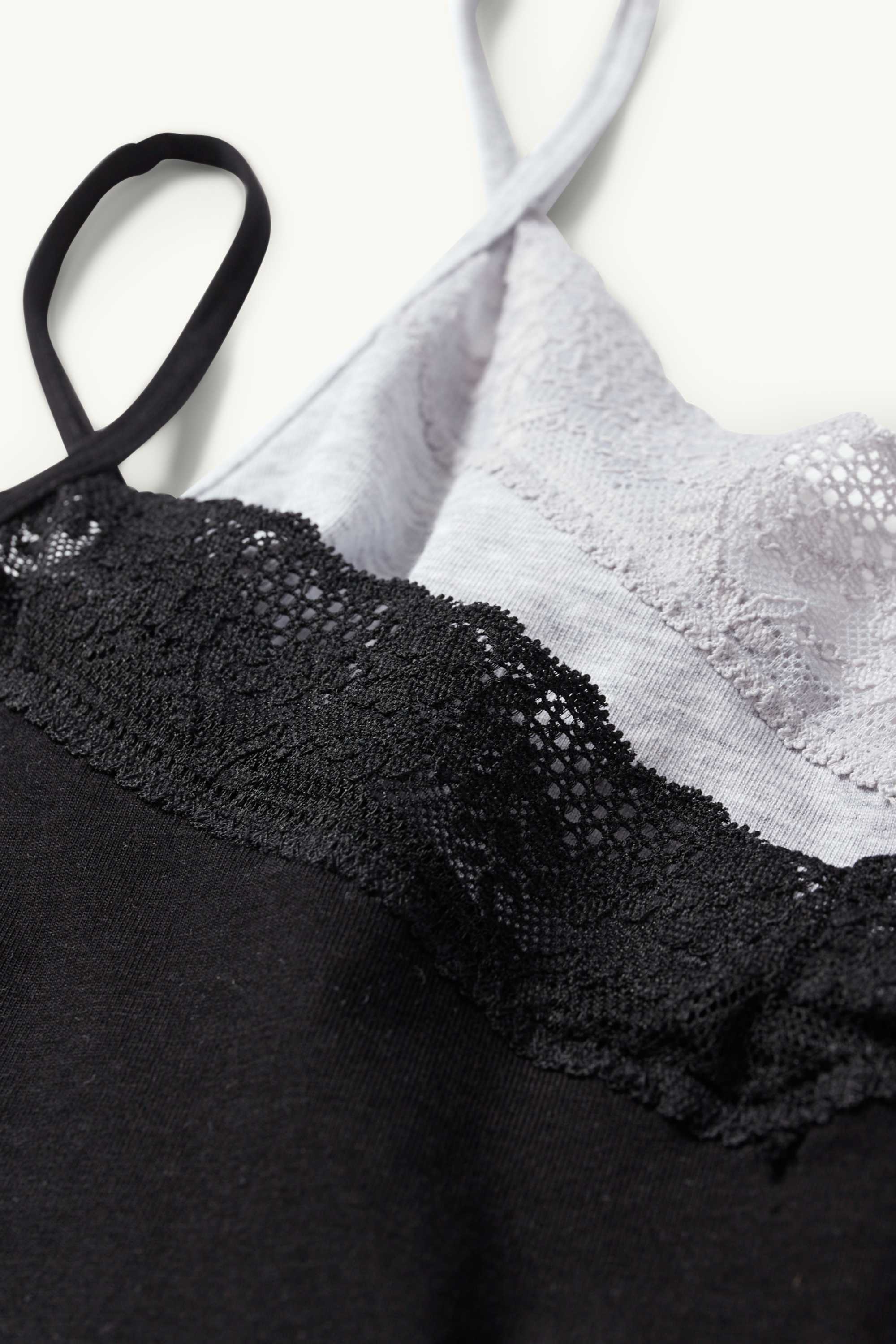 Multipack of 2 - camisole gray / black