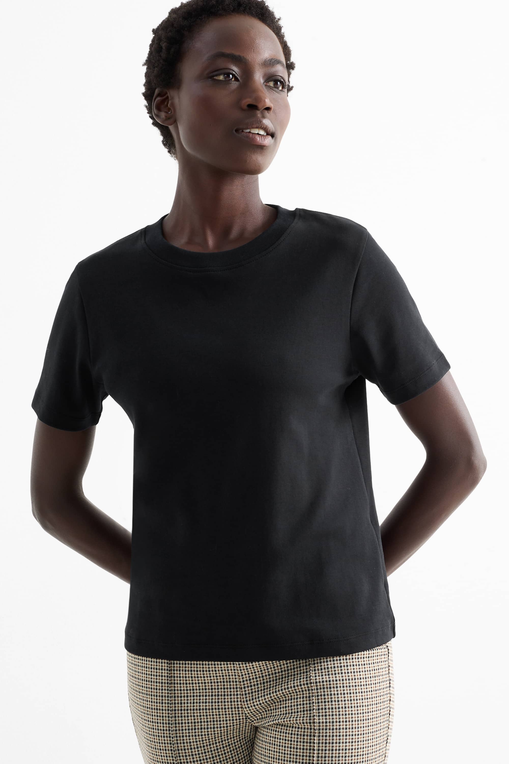 T-shirt - slim fit black
