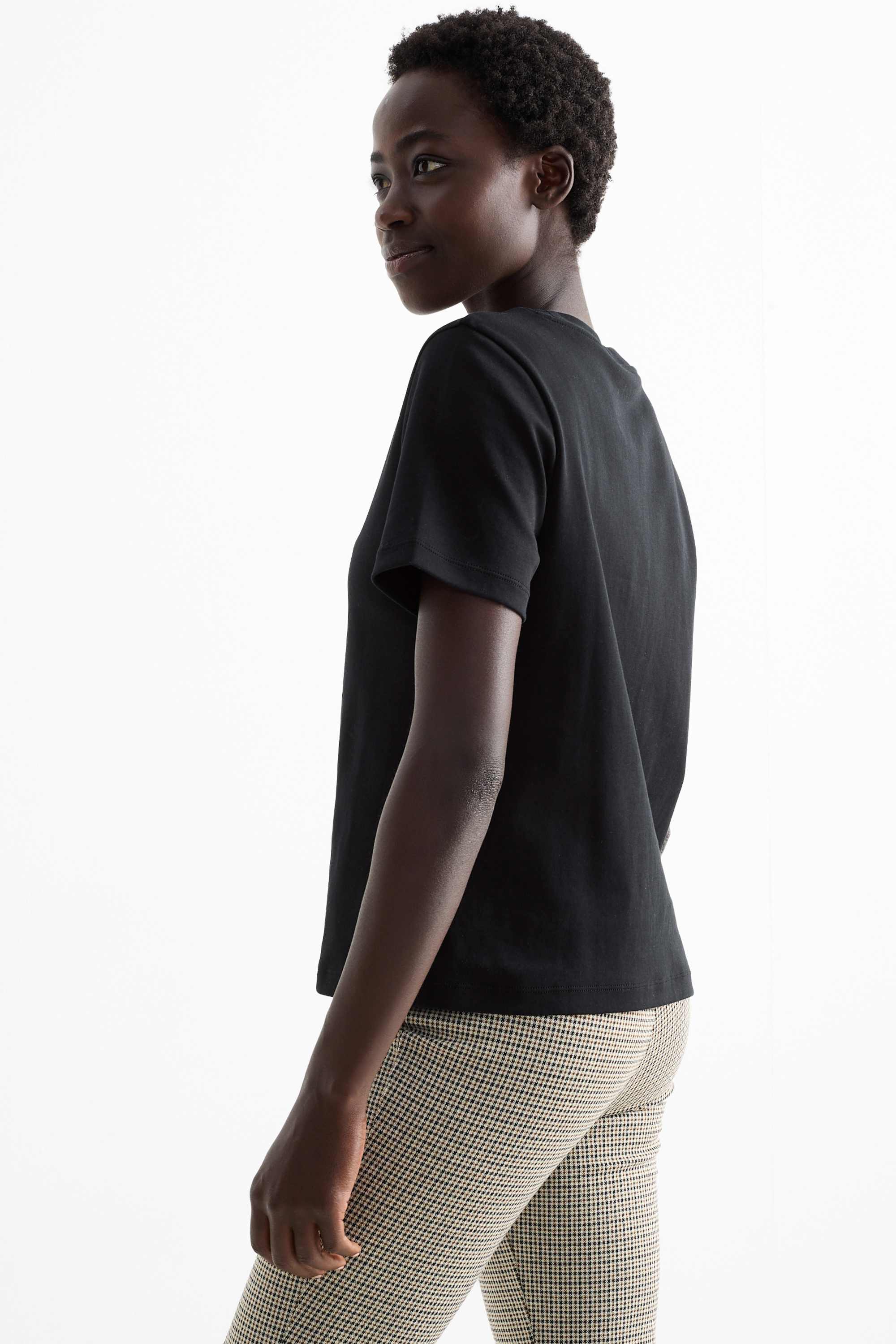 T-shirt - slim fit black