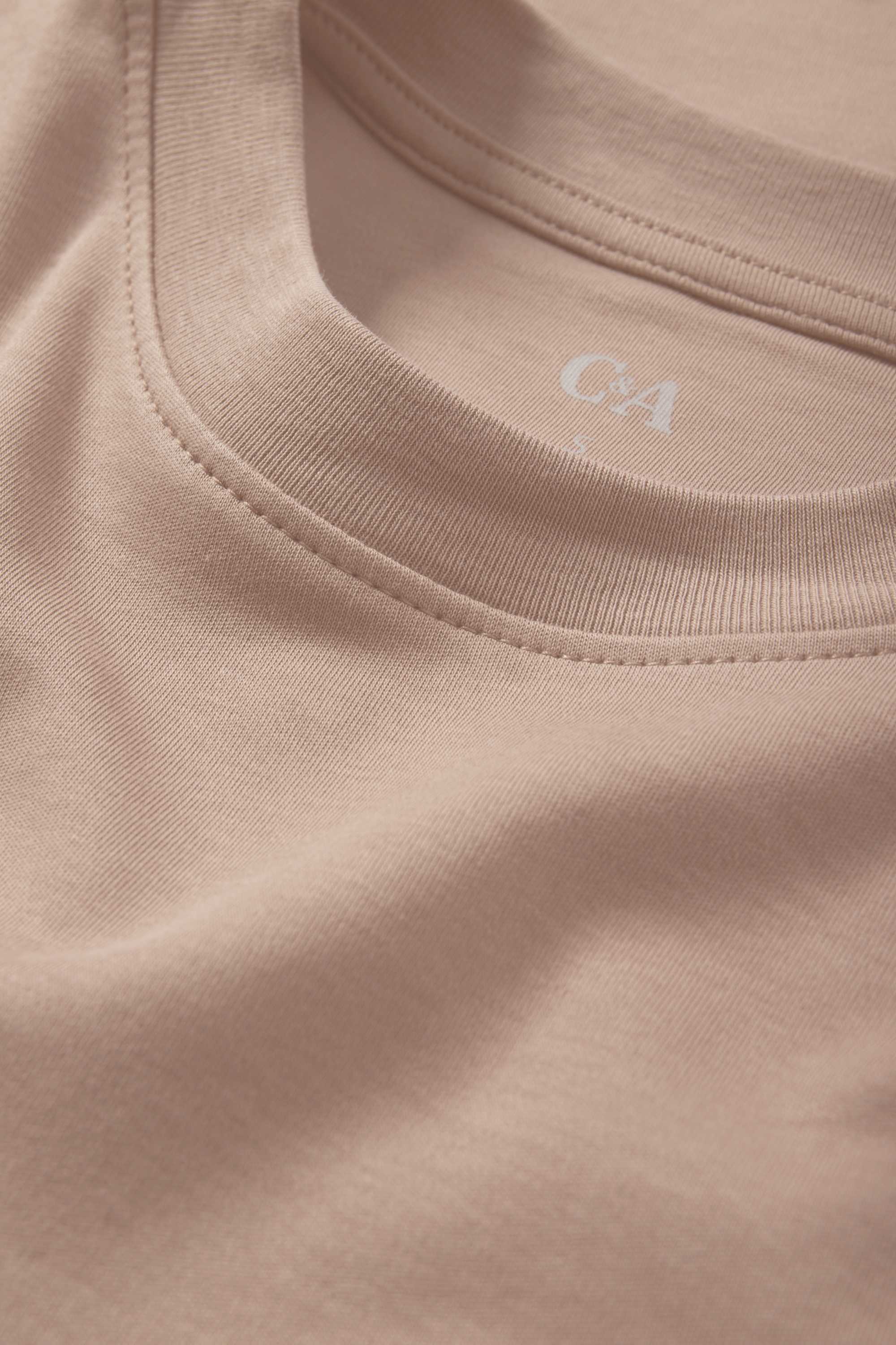 T-shirt - slim fit light brown