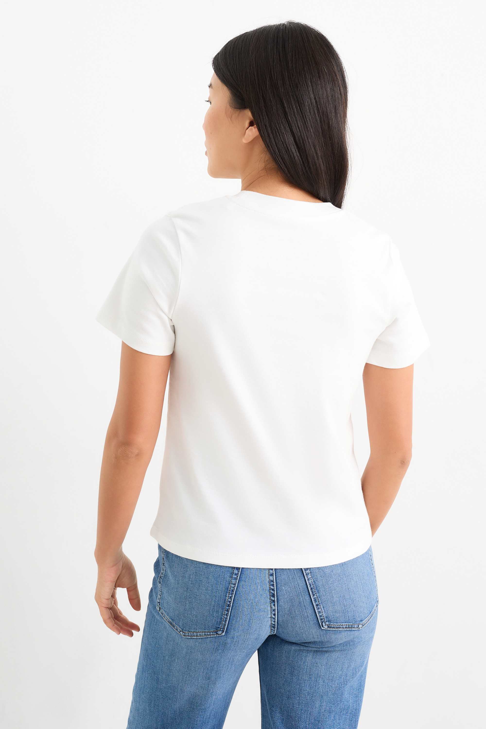 T-shirt - slim fit white