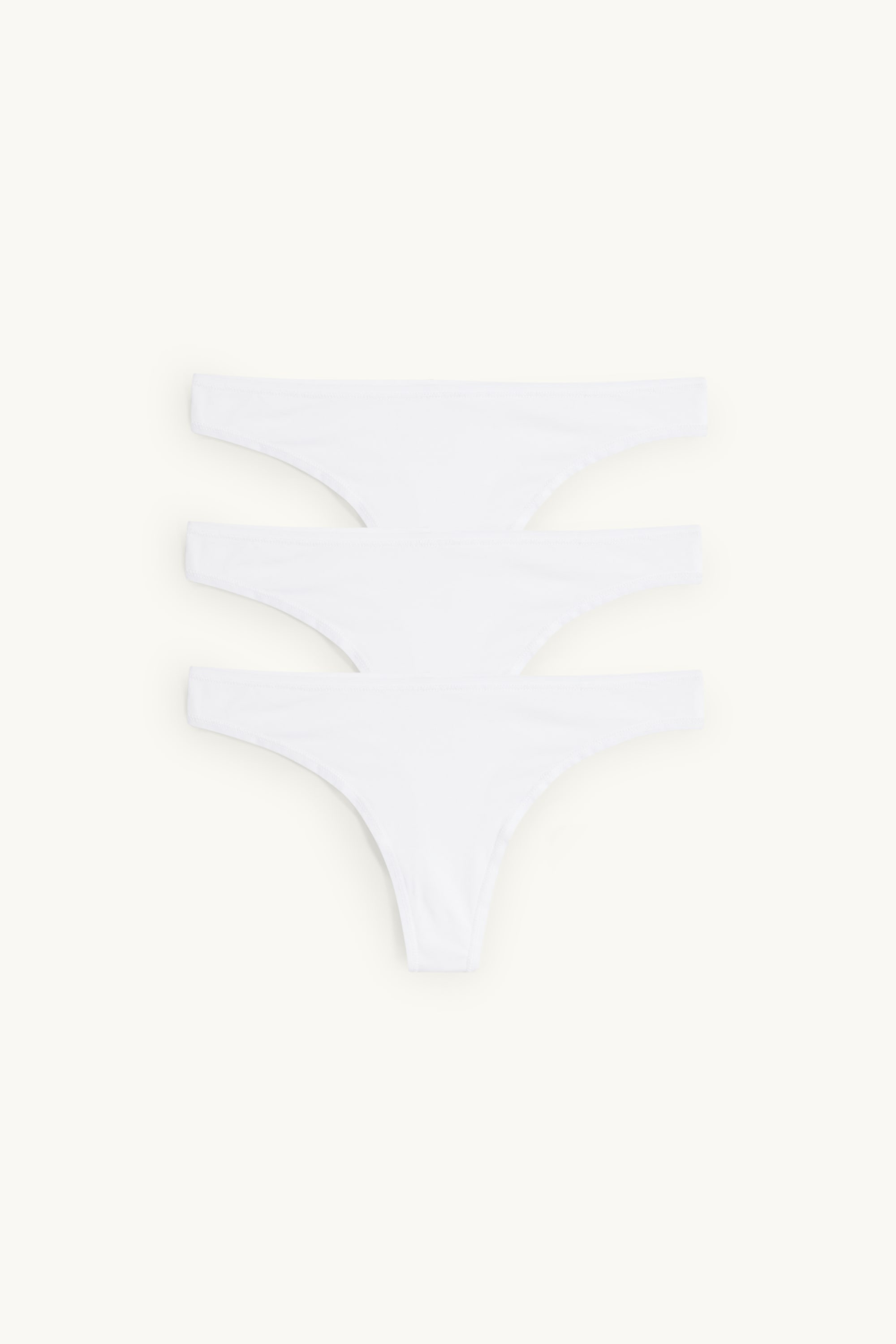 Multipack of 3 - thong white