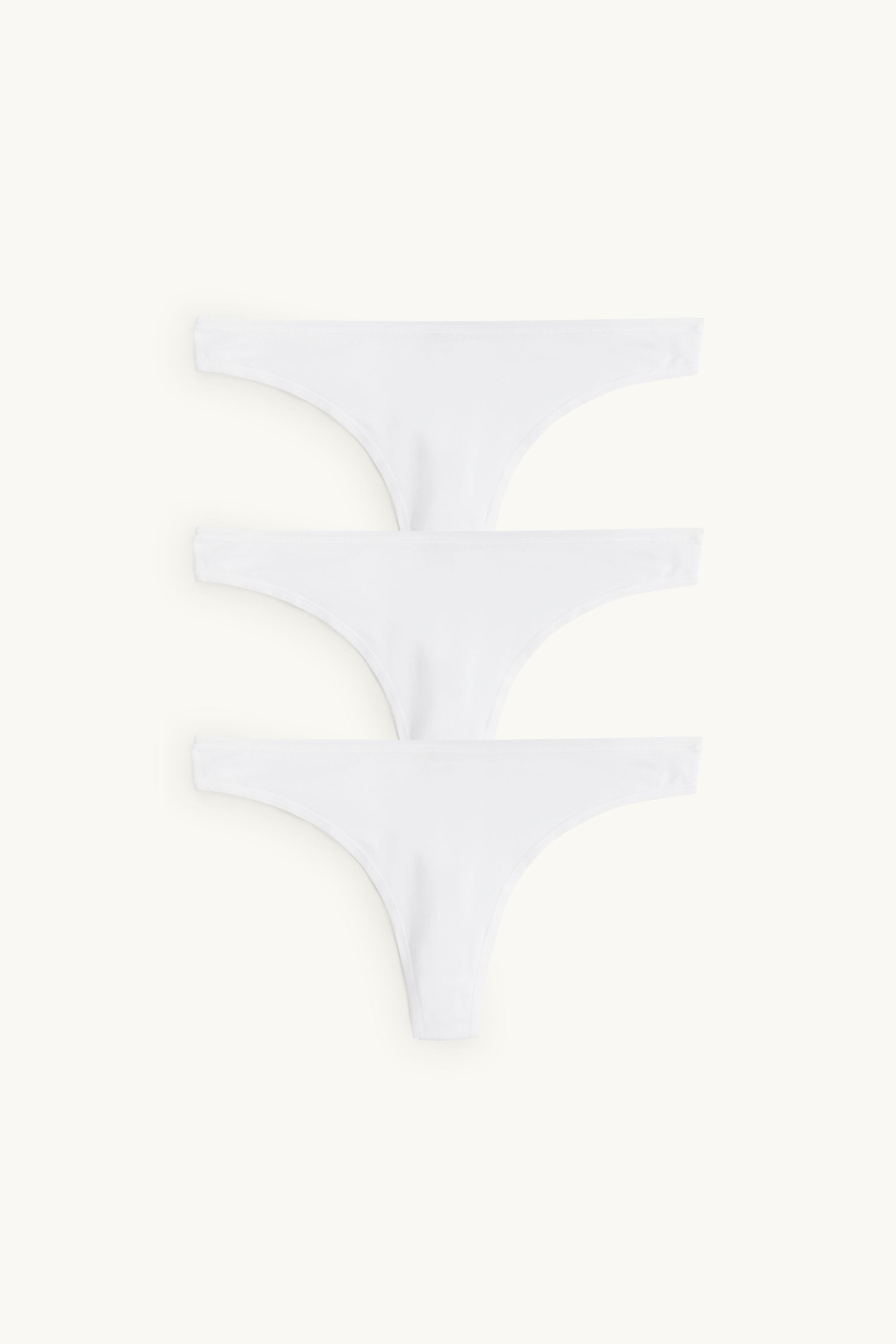 Multipack of 3 - thong white