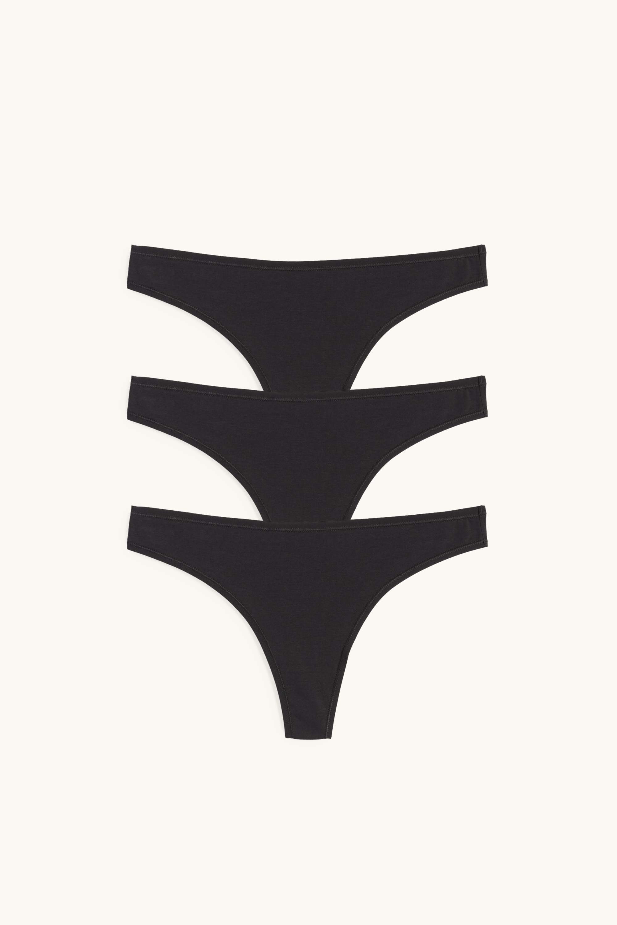 Multipack of 3 - thong black