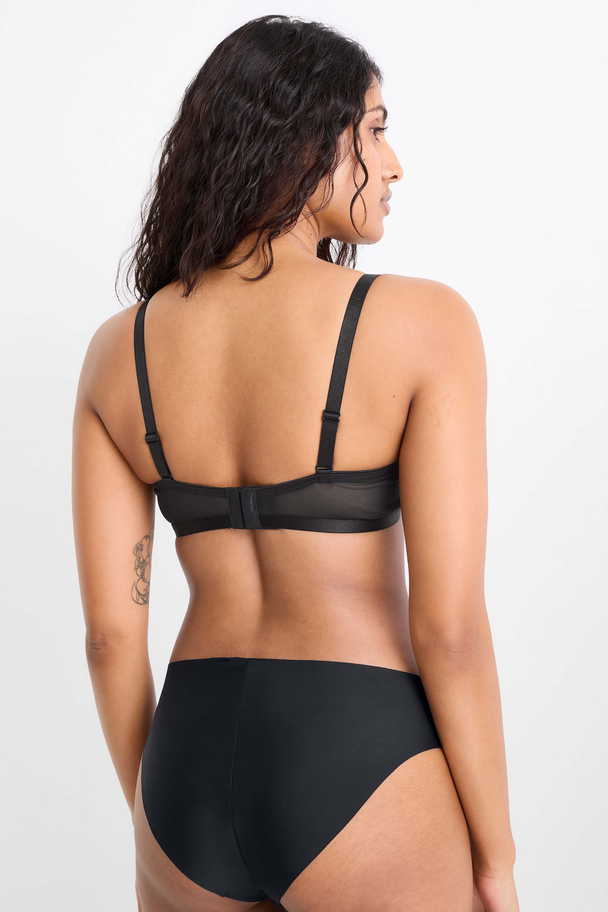 Non-wired bra - non-padded black