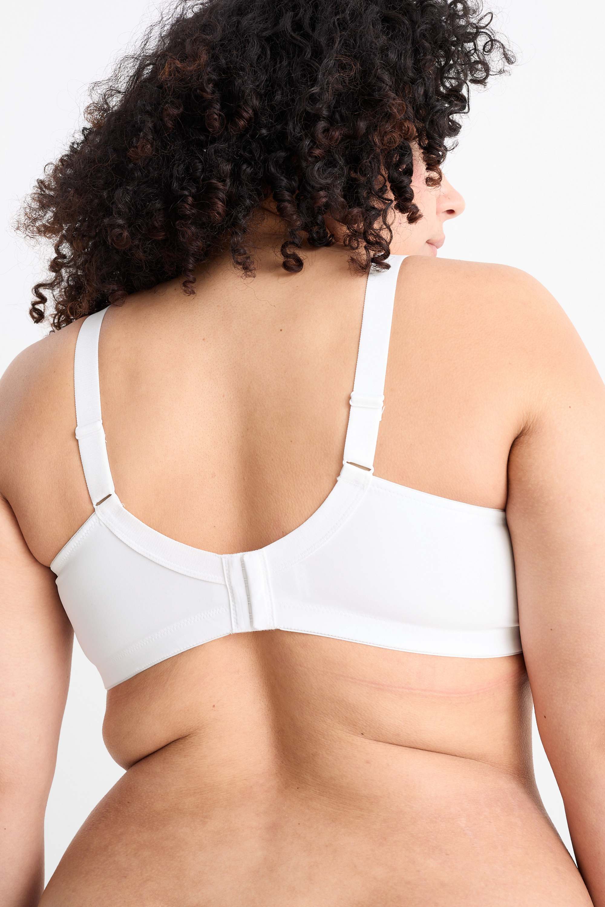 Minimiser non-wired bra white