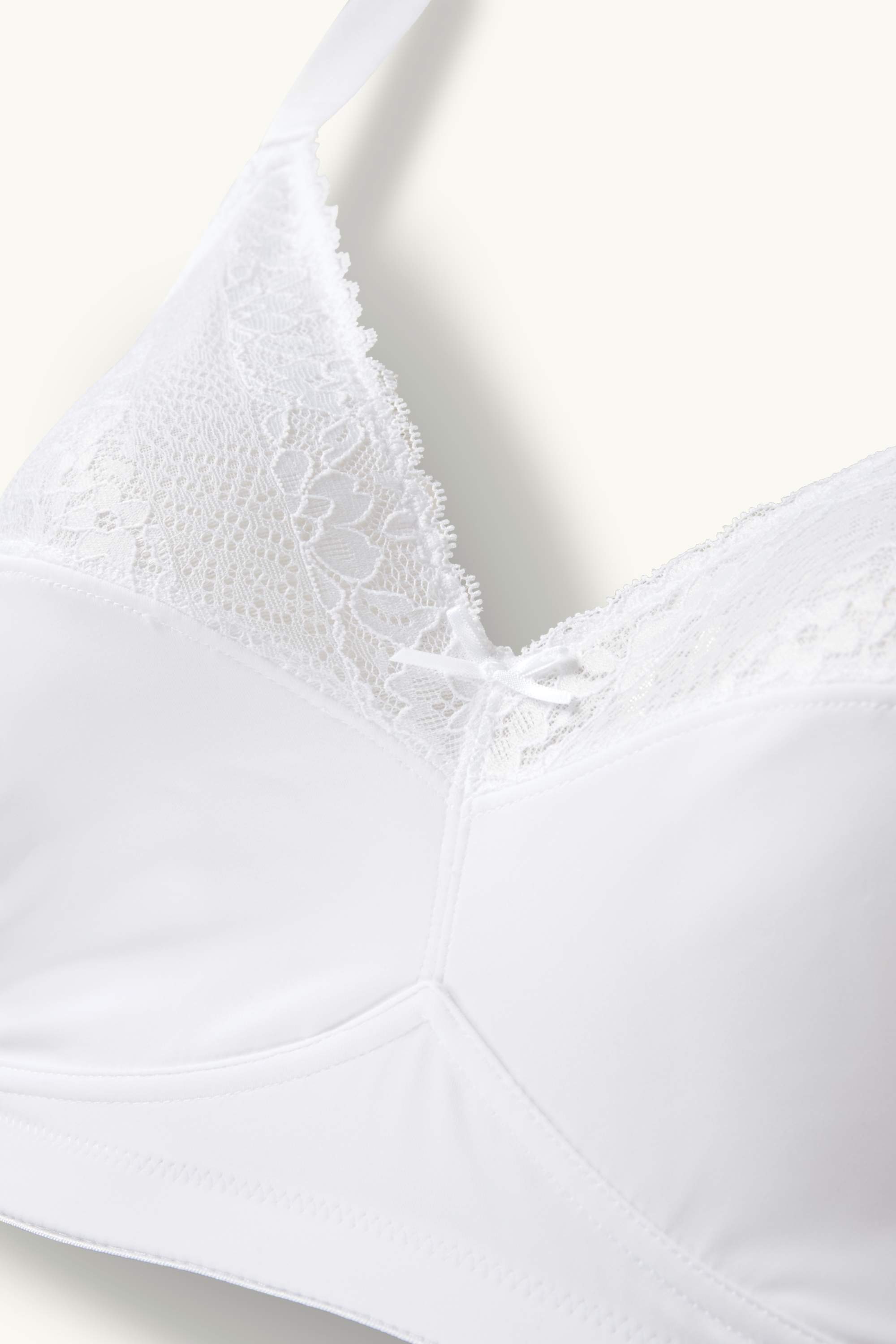 Minimiser non-wired bra white