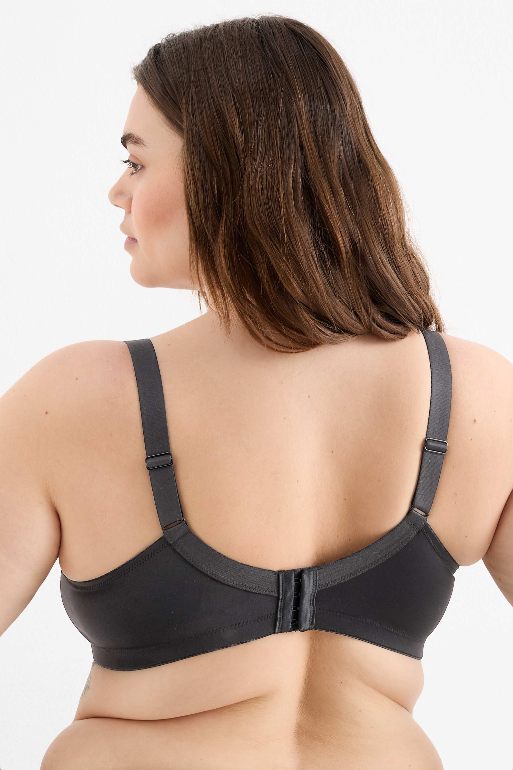 Minimiser non-wired bra black