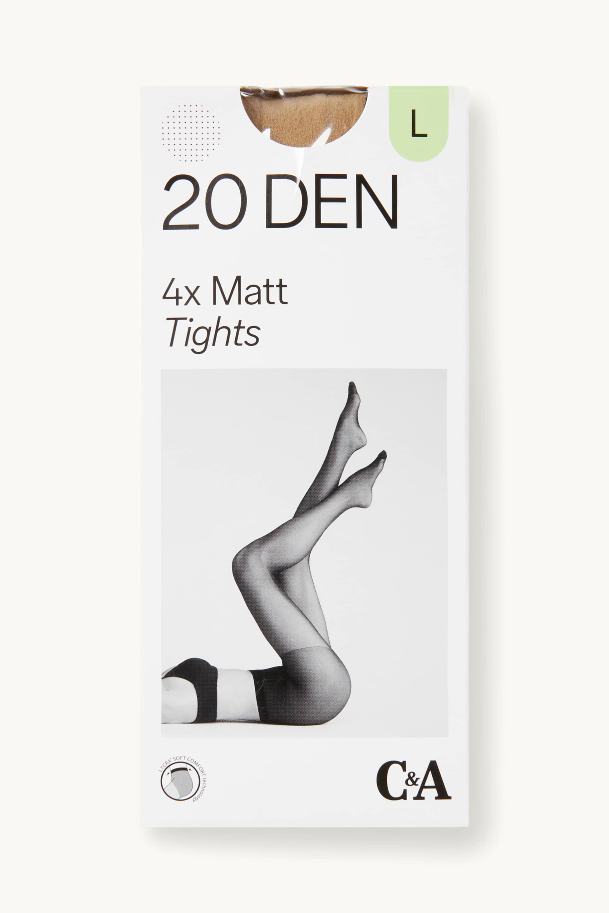 Multipack of 4 - tights - 20 denier Cream Powder