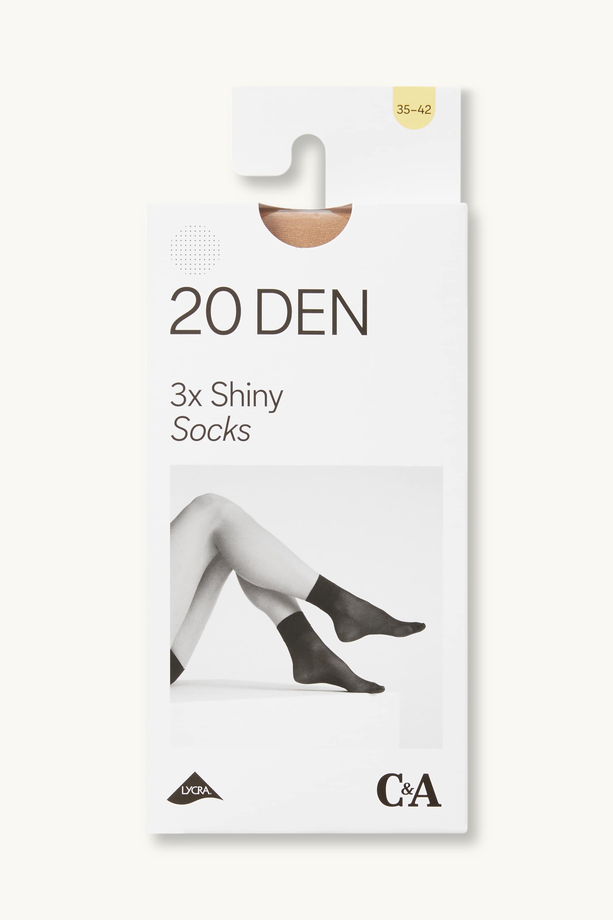Multipack of 3 - sheer ankle socks - LYCRA® - 20 denier beige