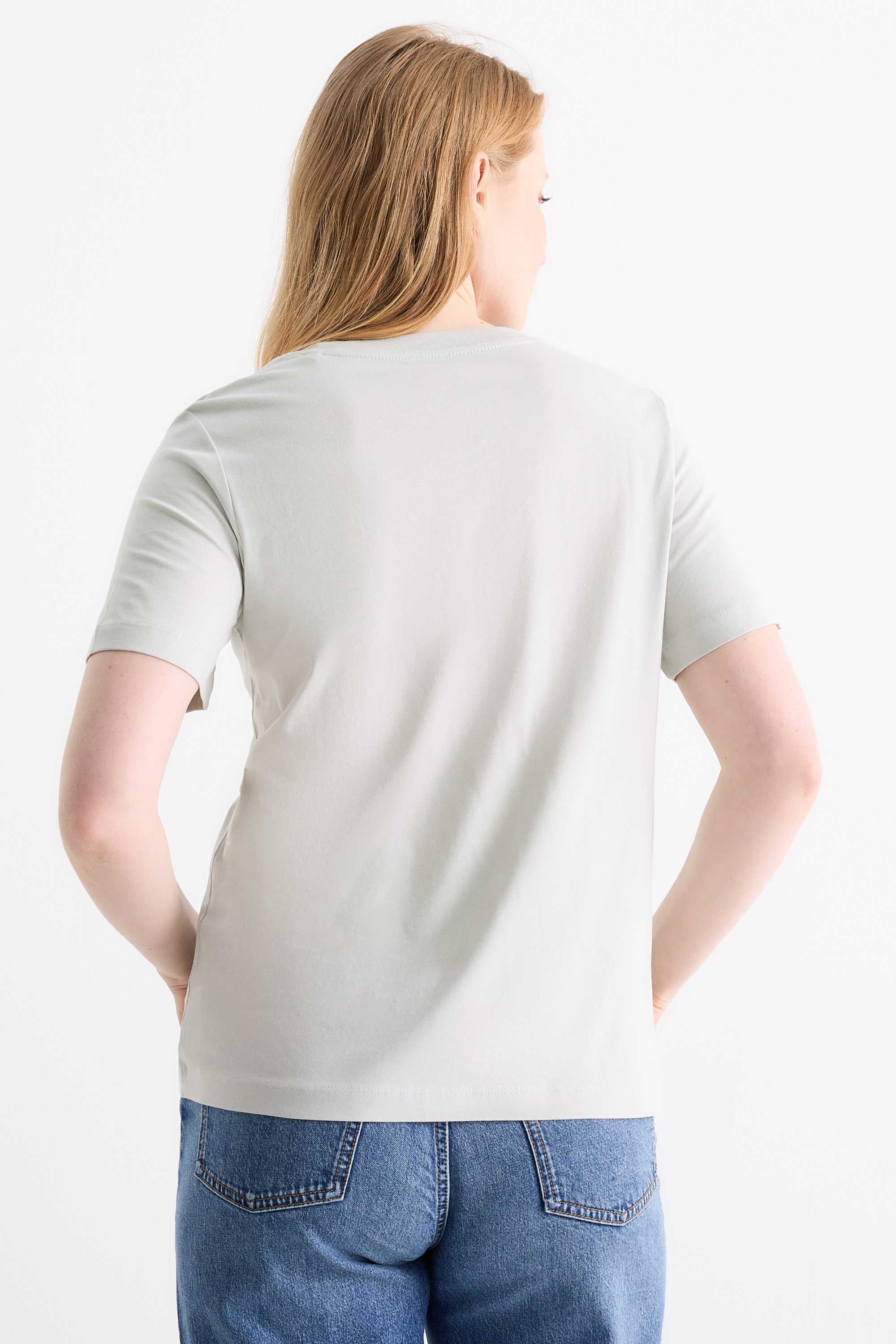 T-shirt - regular fit light gray