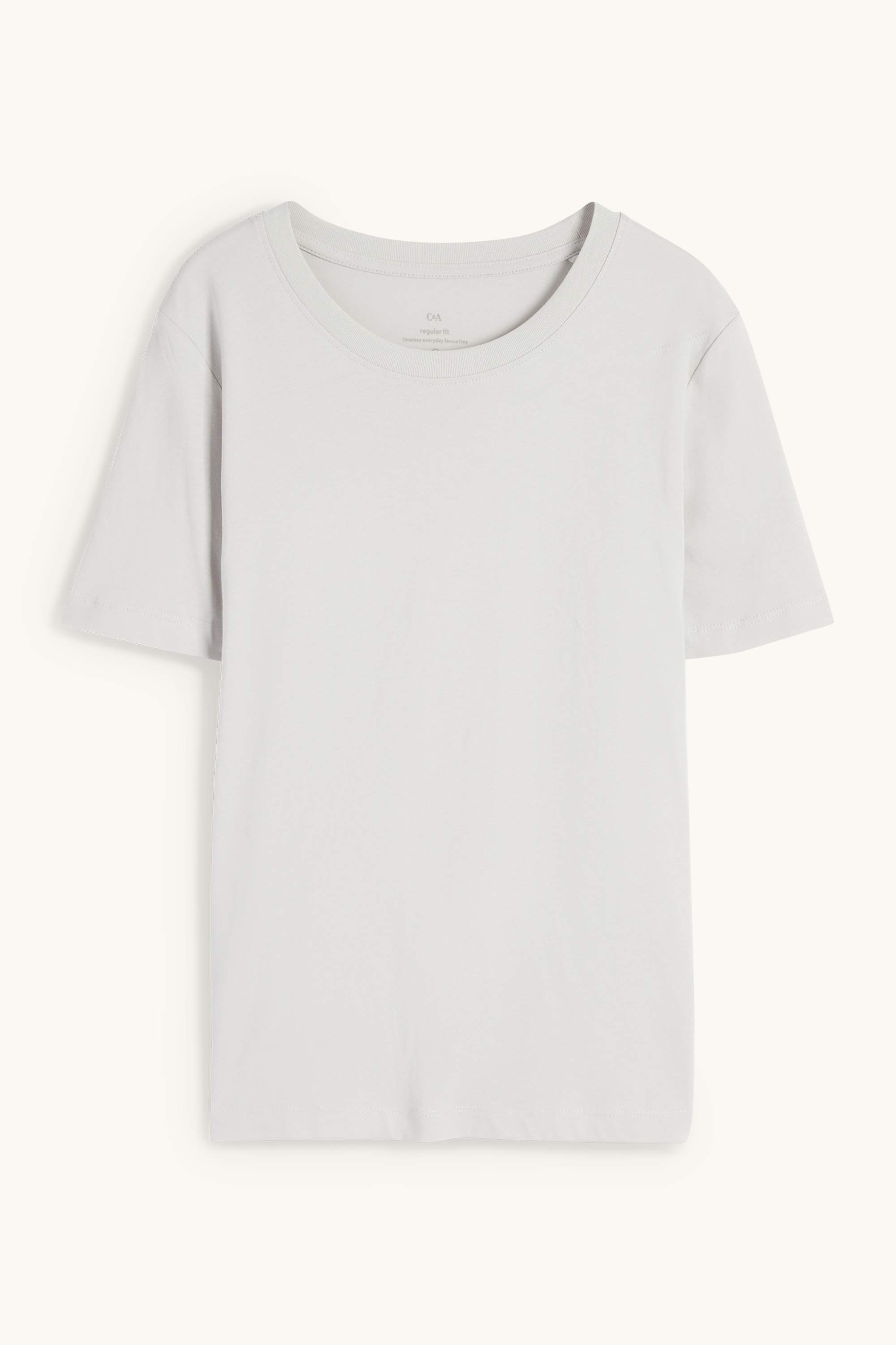 T-shirt - regular fit light gray