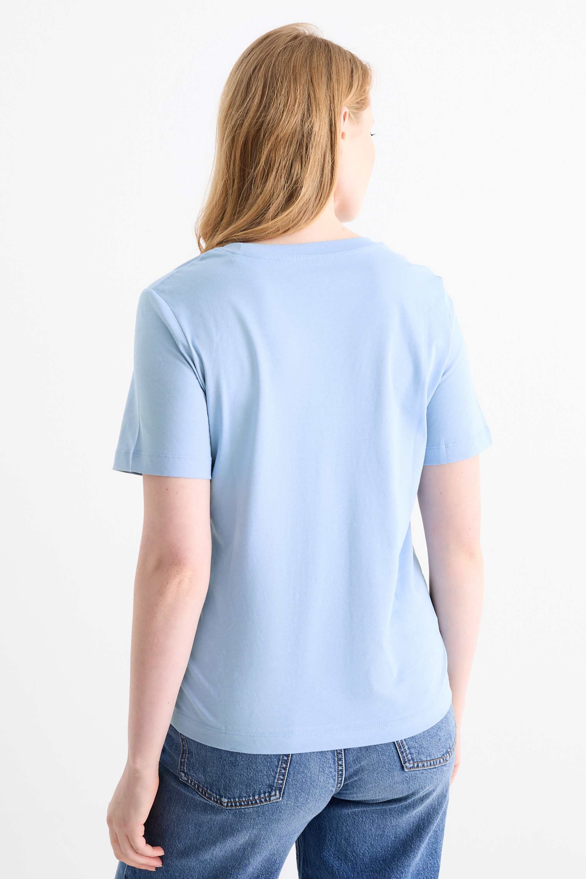 T-shirt - regular fit light blue
