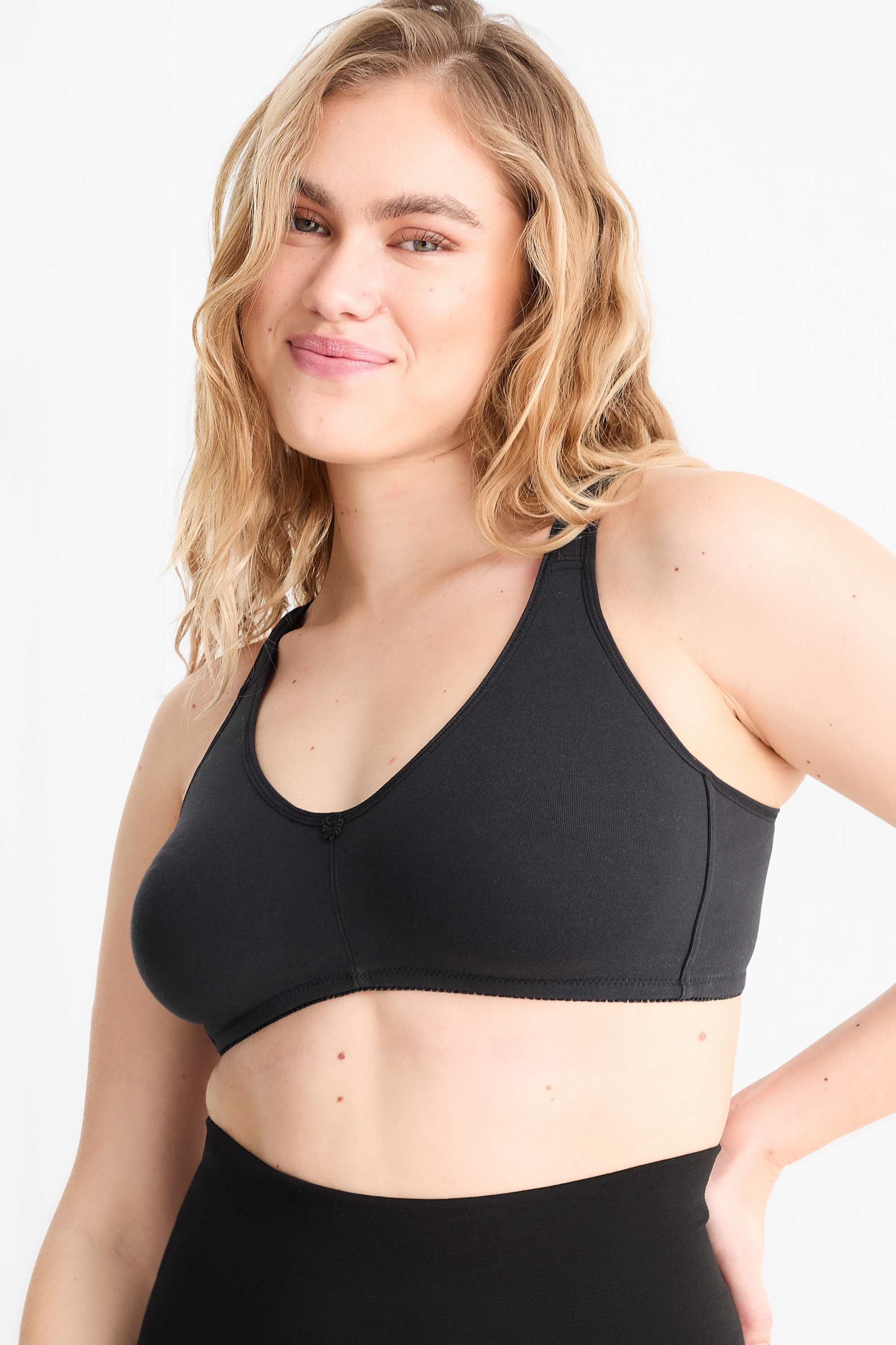 Non-wired bra black