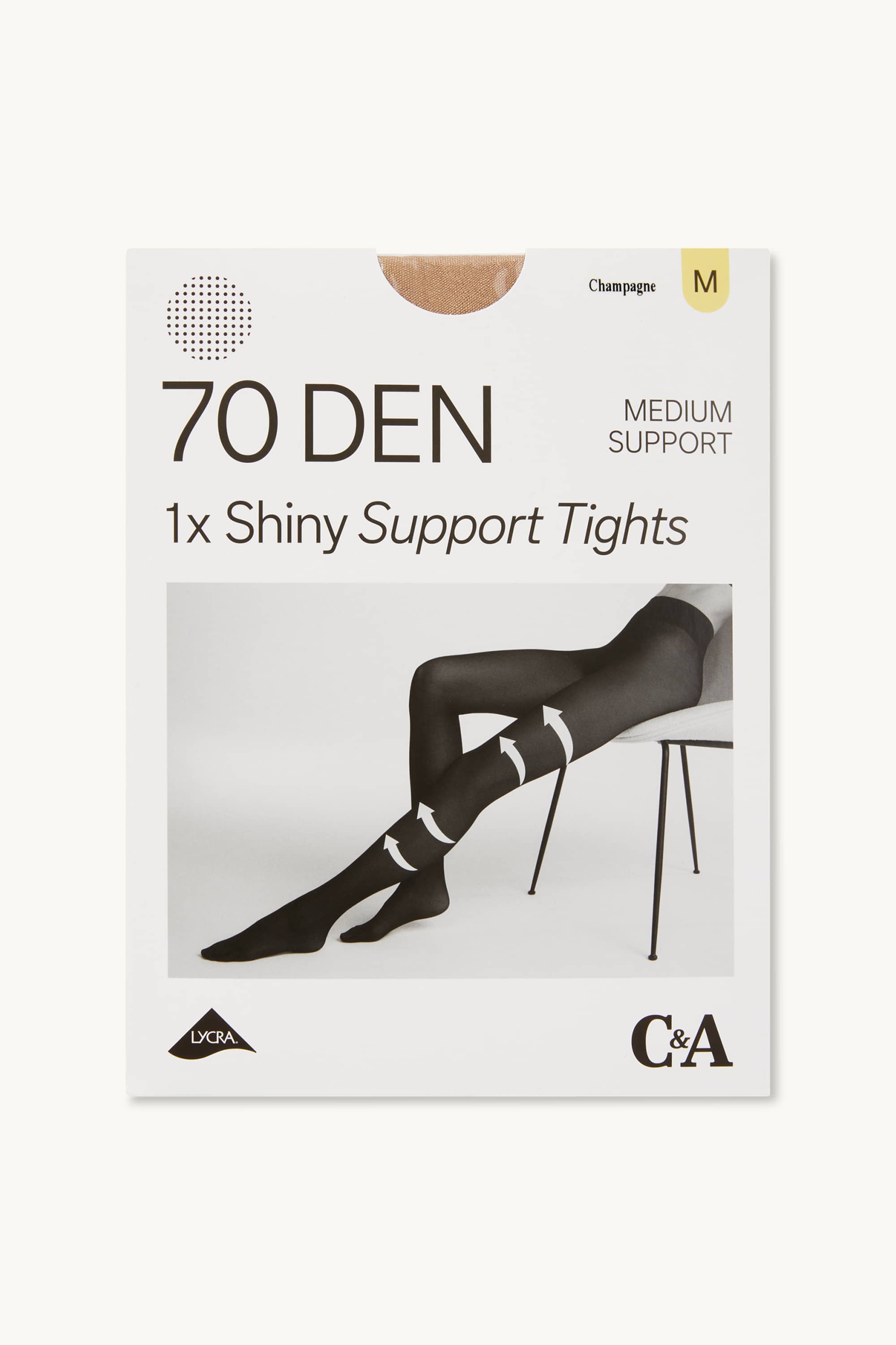 Tights - LYCRA® - 70 denier light beige